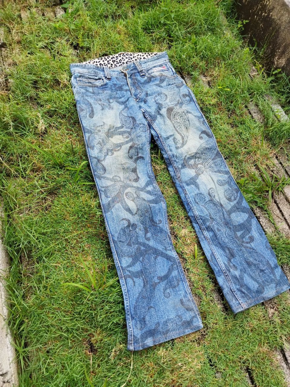 Nicole Club Vintage Nicole Club For Men Overprint Flared Jeans Size US 33 - 3 Thumbnail