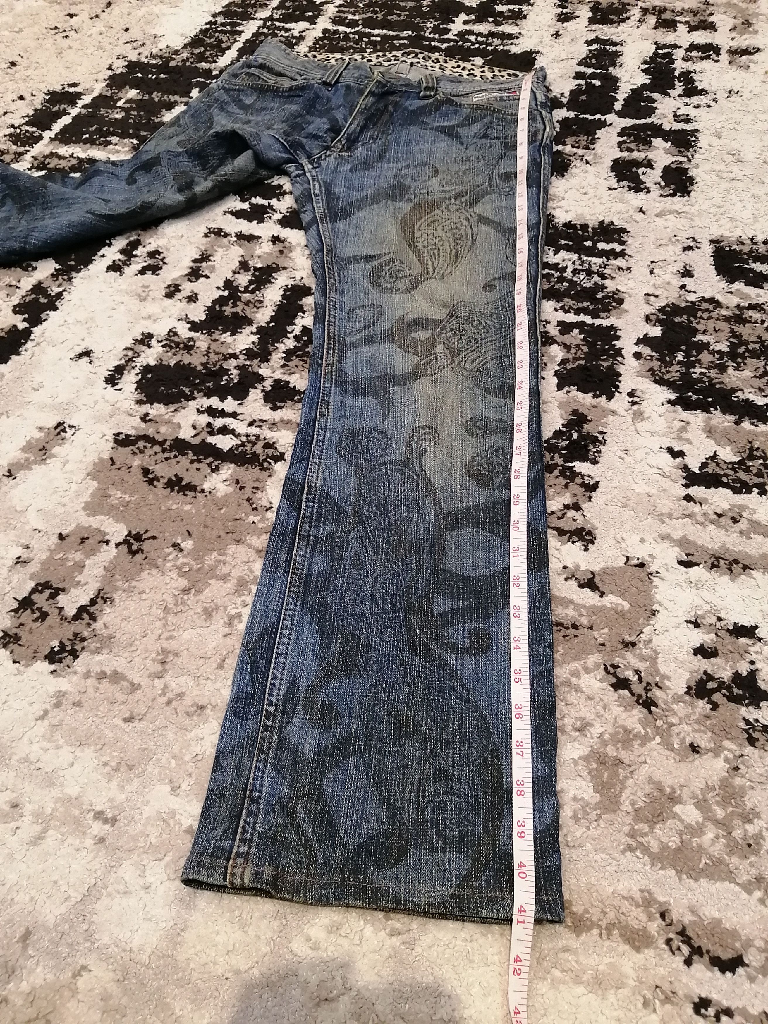 Nicole Club Vintage Nicole Club For Men Overprint Flared Jeans Size US 33 - 16 Thumbnail