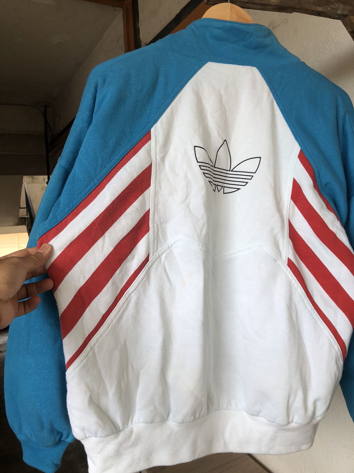 Adidas Vintage 90s Adidas USA Olympic Button Up Jacket Size US L / EU 52-54 / 3 - 18 Thumbnail