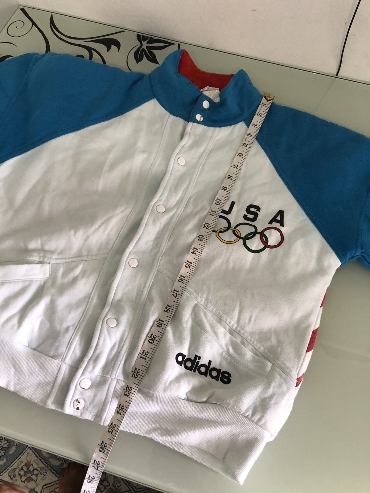 Adidas Vintage 90s Adidas USA Olympic Button Up Jacket Size US L / EU 52-54 / 3 - 22 Thumbnail