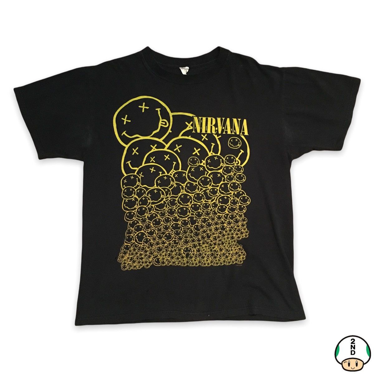 Band Tees Vintage 2007 Nirvana T Shirt All Over Smiley Face Band Tee Size US M / EU 48-50 / 2 - 1 Thumbnail