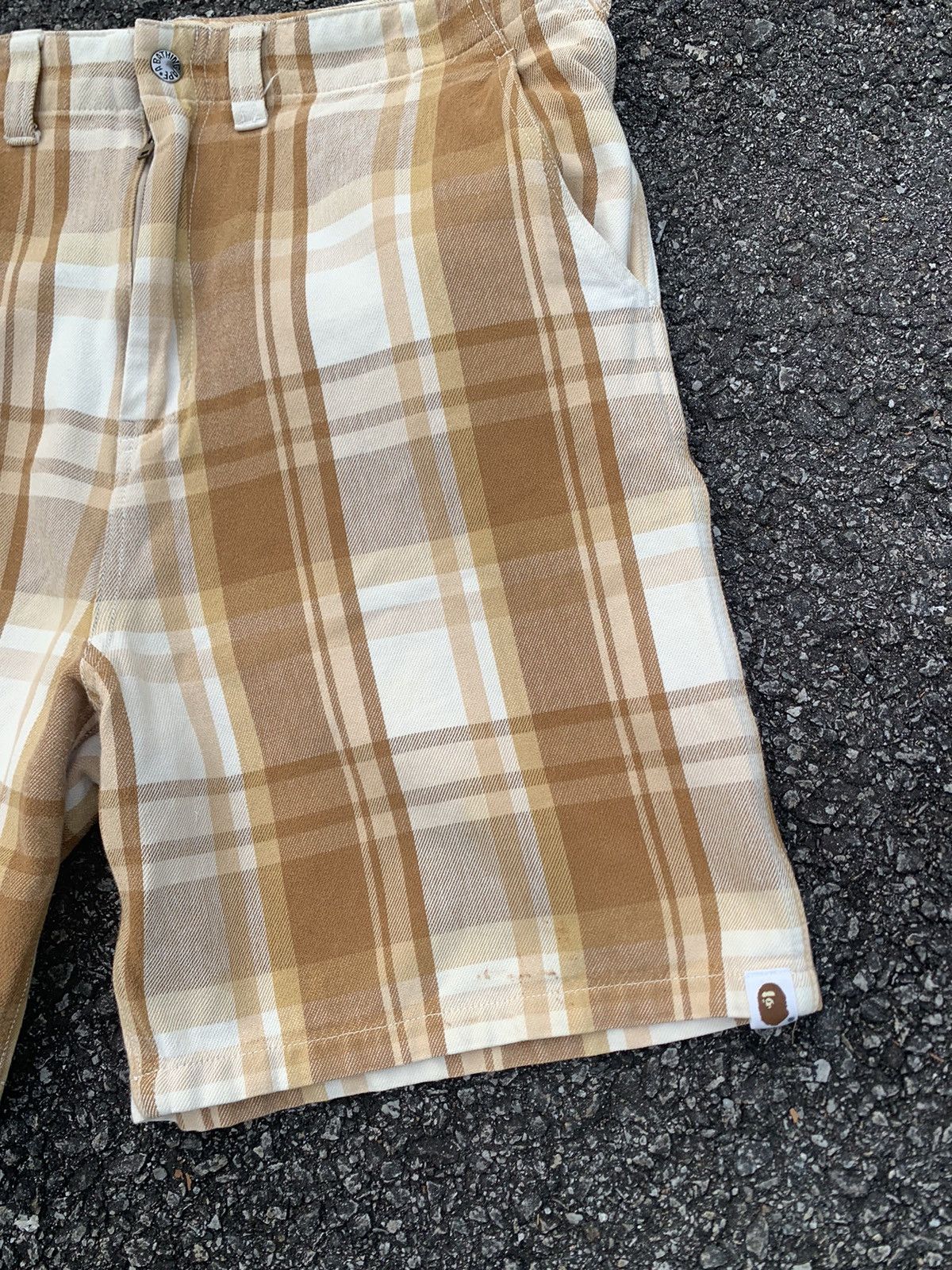Bape Bape Check Shorts Size US 33 - 11 Thumbnail