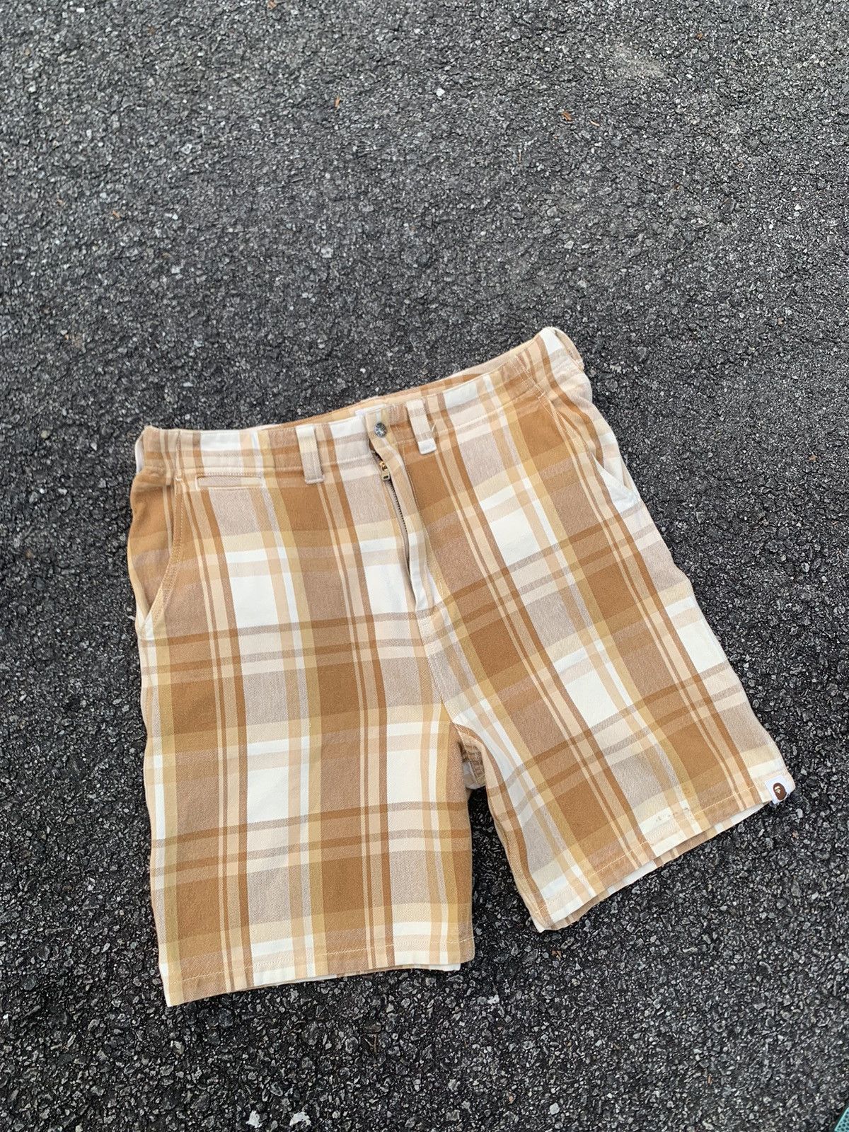 Bape Bape Check Shorts Size US 33 - 3 Thumbnail