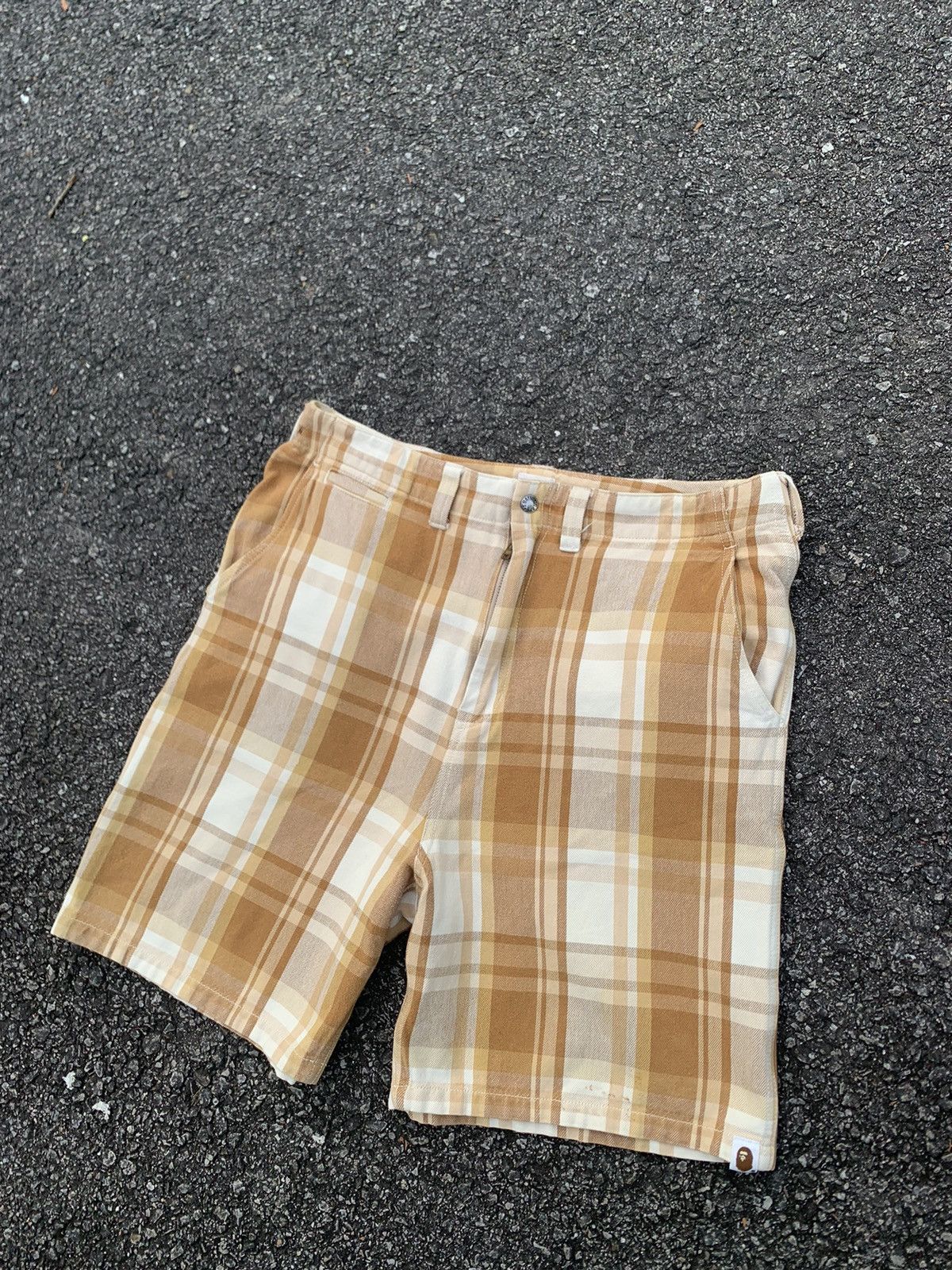 Bape Bape Check Shorts Size US 33 - 2 Thumbnail