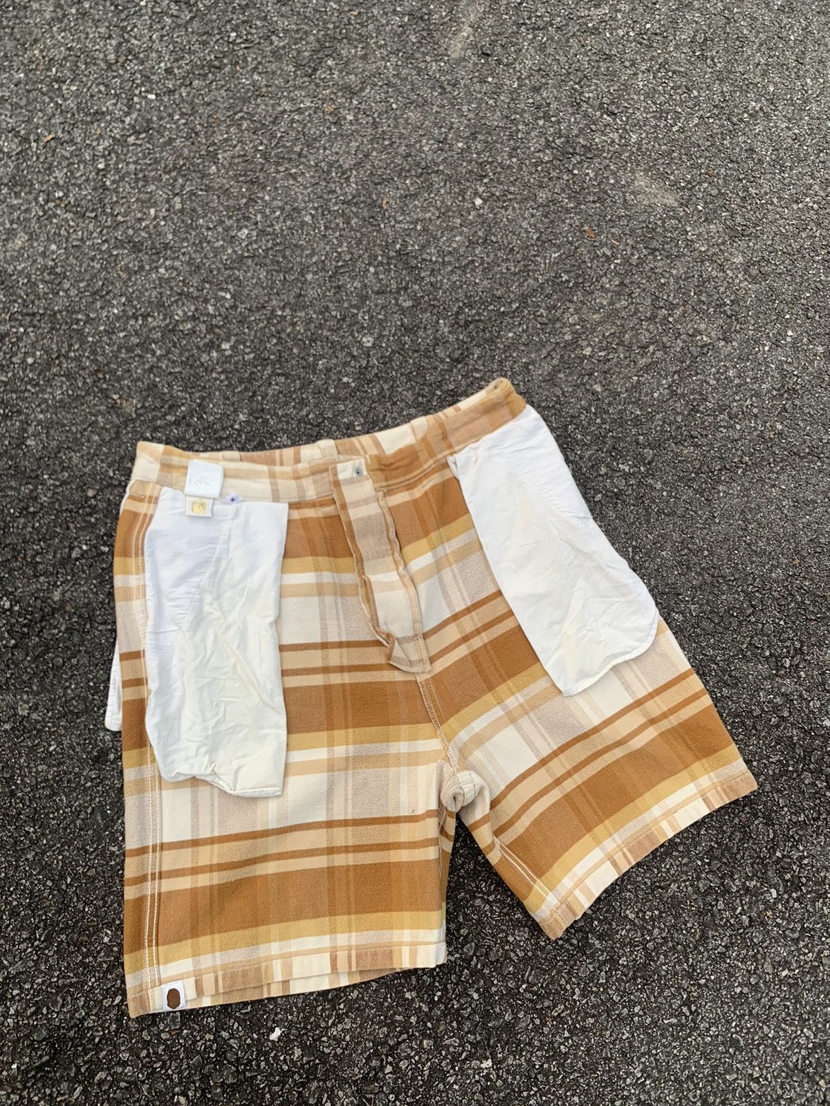 Bape Bape Check Shorts Size US 33 - 15 Thumbnail
