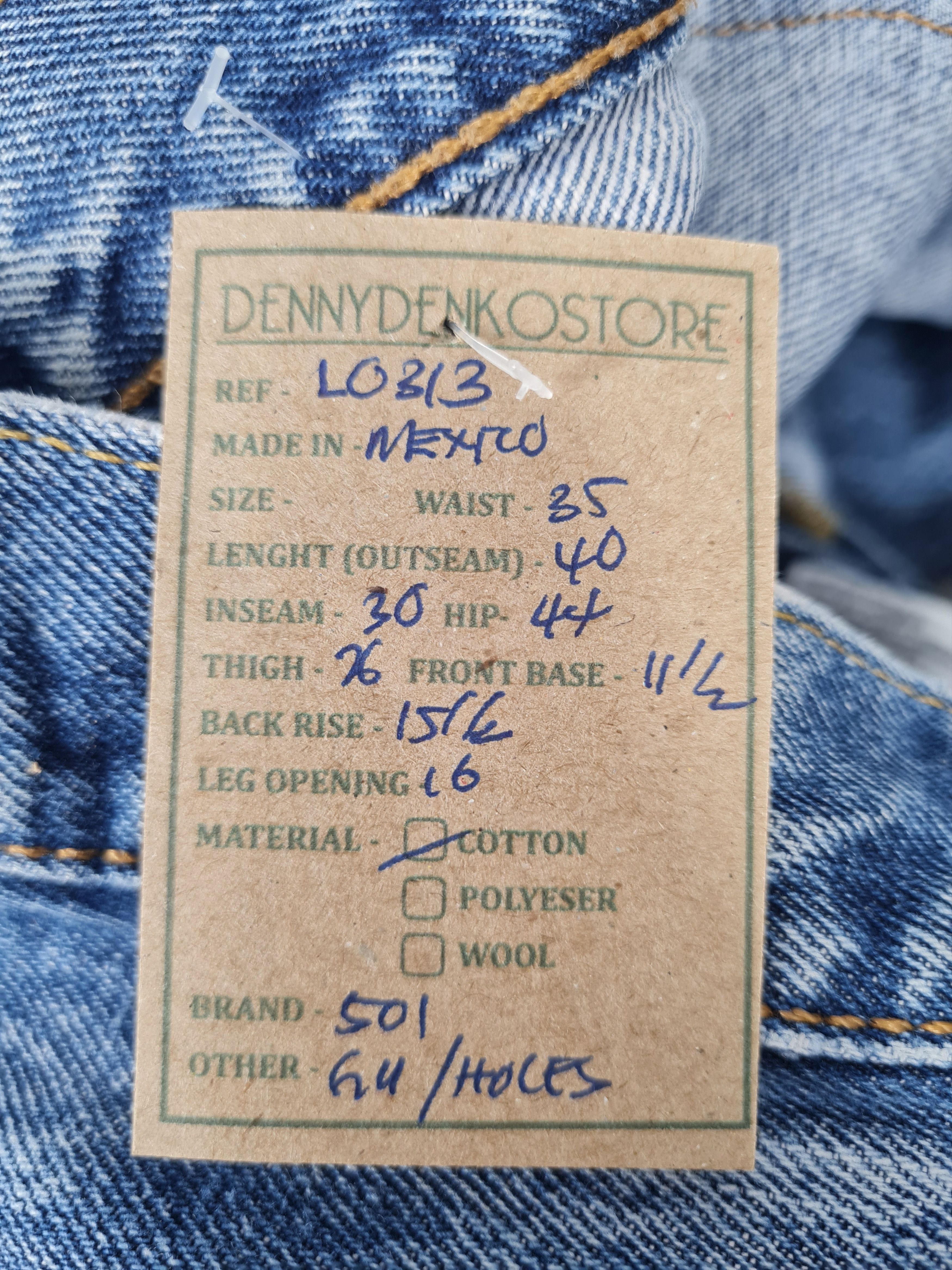 Levi's LEVIS 501 Faded Stonewash Light Blue Jeans L0313 Size 35x30 Size US 35 - 14 Thumbnail