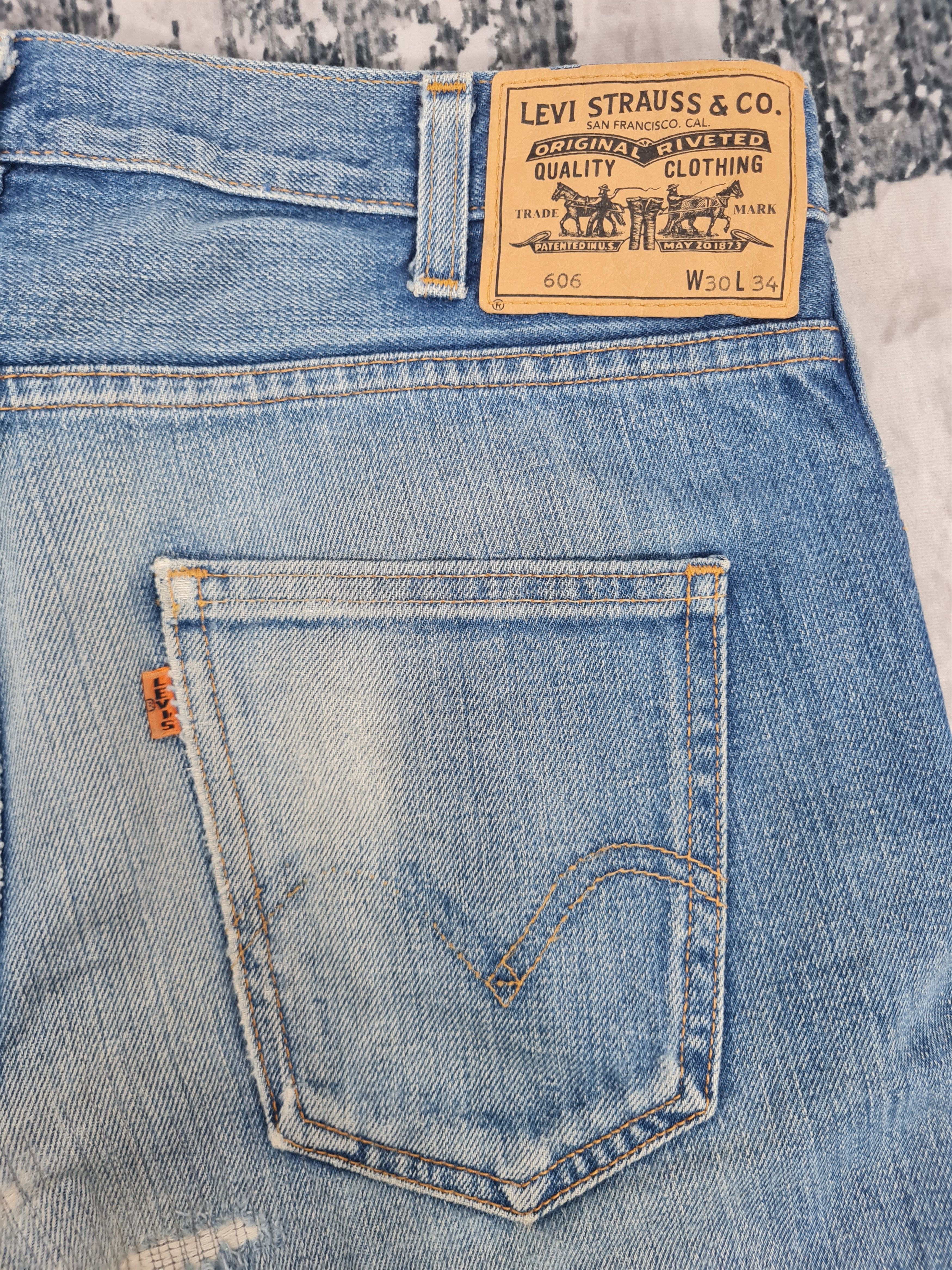 Levi's Vtg LEVIS 606 Repro Ripped Orange Tab L0321 Size 32x33.5 Size US 32 / EU 48 - 9 Thumbnail