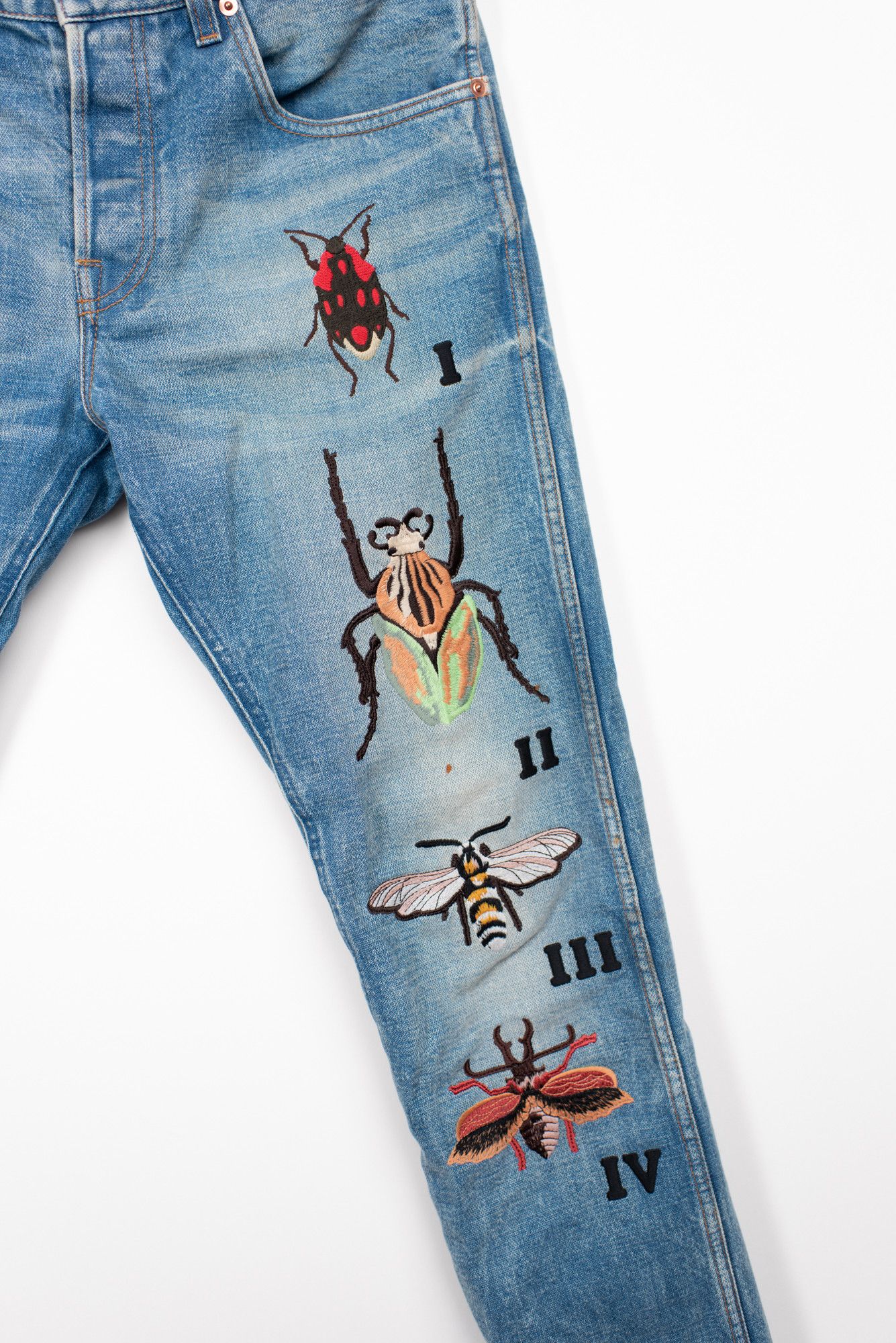 Gucci Insect Embroidery Denim Size US 30 / EU 46 - 2 Thumbnail