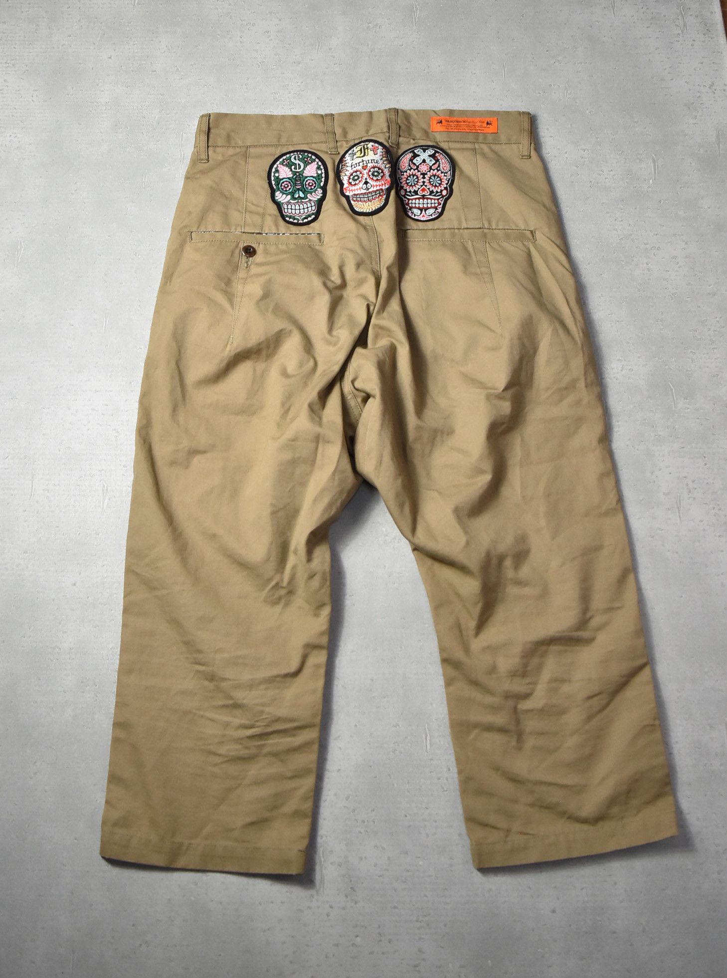 image of Sasquatchfabrix Sukull Patch Slacks Pants 29030 - 852 53 in Beige, Men's (Size 31)