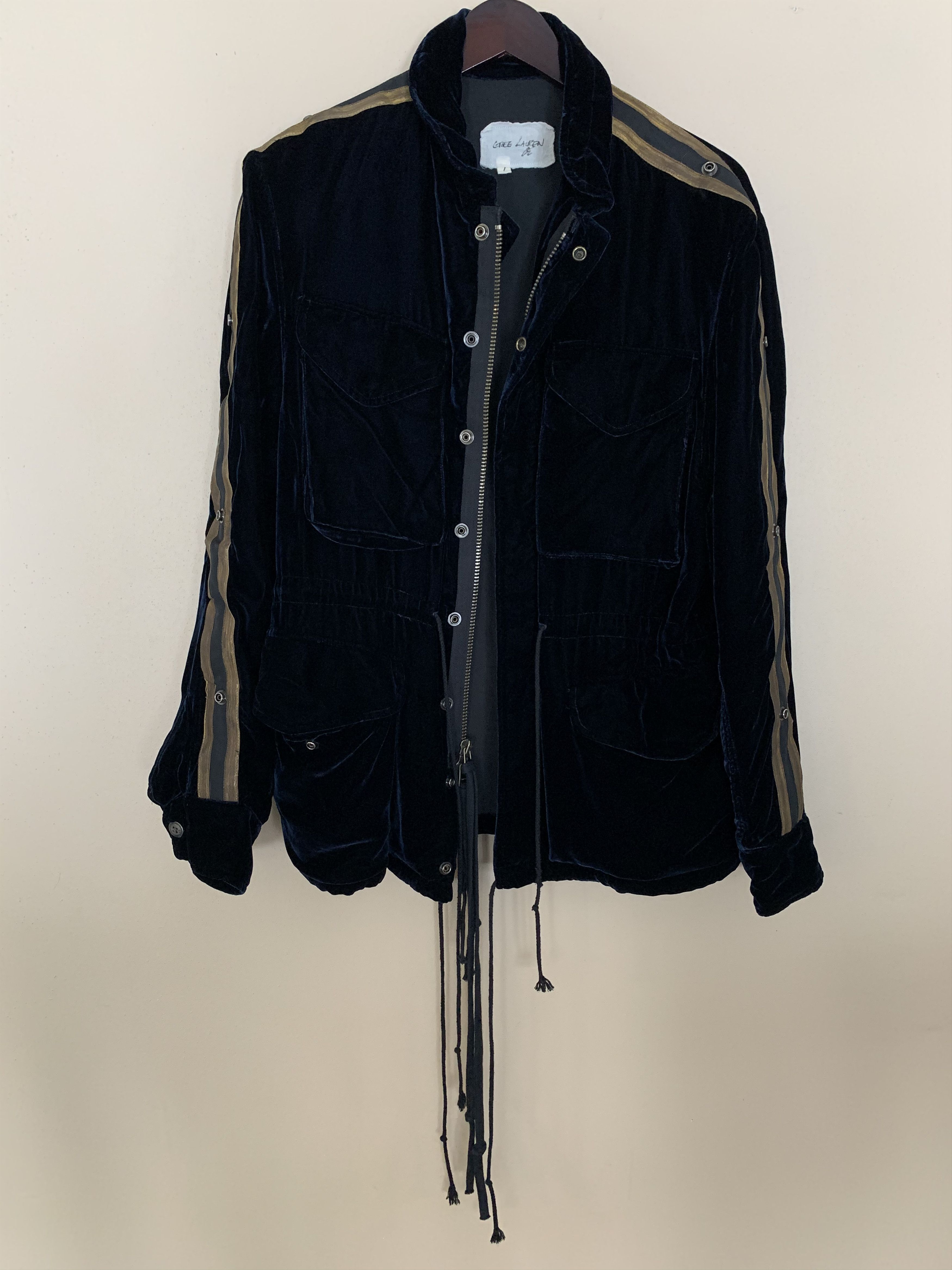Greg Lauren Greg Lauren Black Velvet Royal M51 Jacket Size US S / EU 44-46 / 1 - 2 Thumbnail