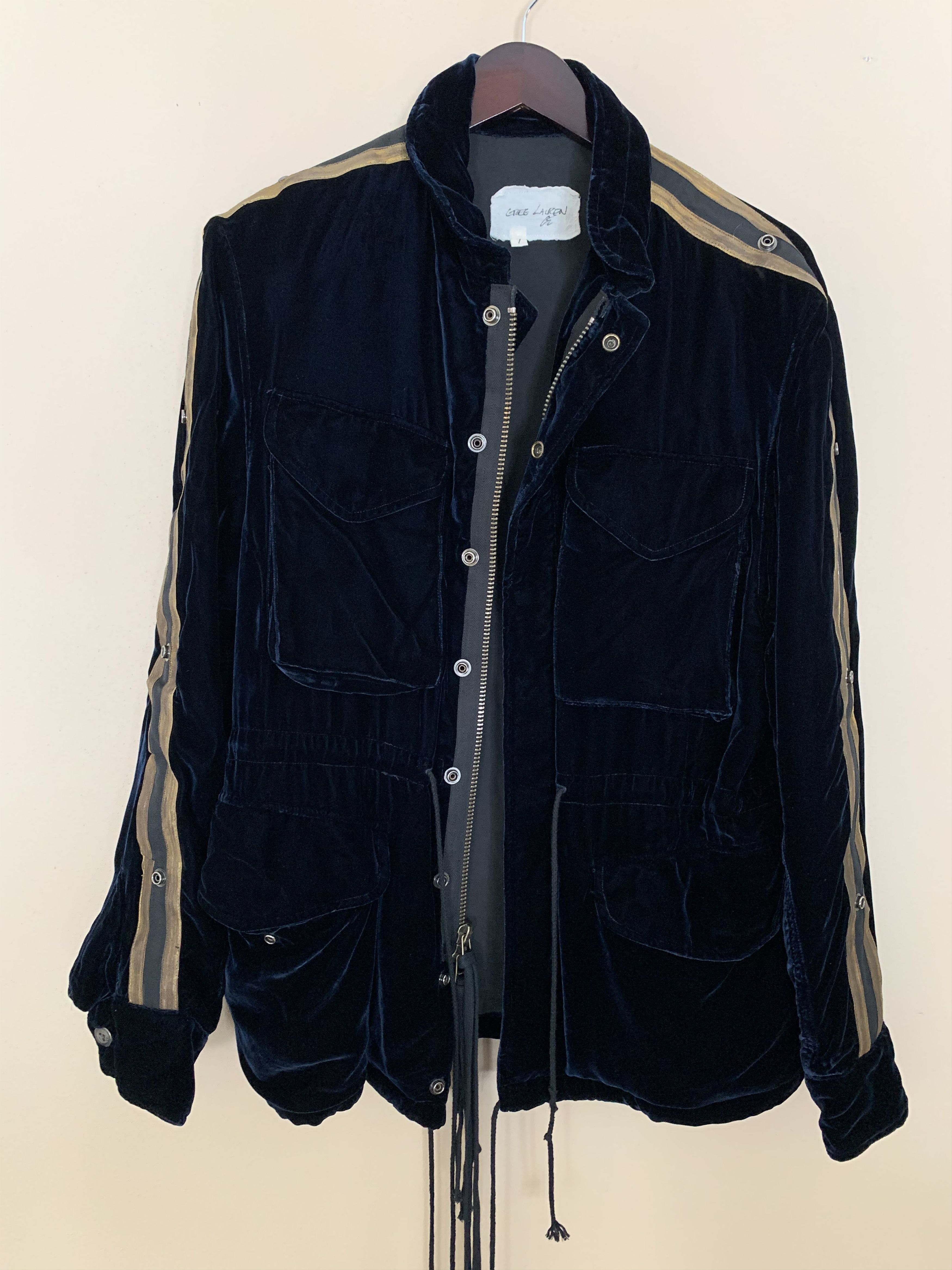 Greg Lauren Greg Lauren Black Velvet Royal M51 Jacket Size US S / EU 44-46 / 1 - 3 Thumbnail