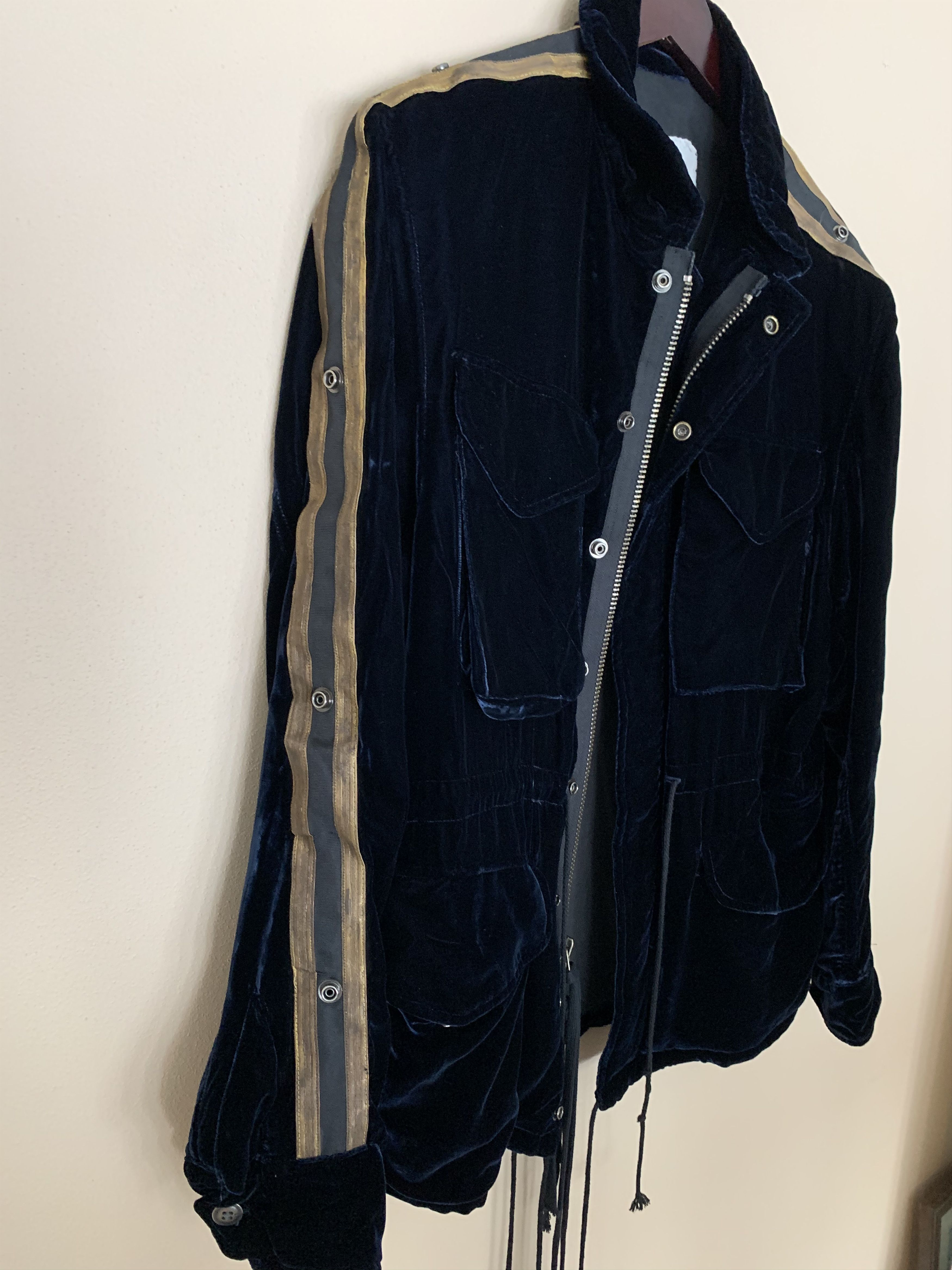 Greg Lauren Greg Lauren Black Velvet Royal M51 Jacket Size US S / EU 44-46 / 1 - 4 Thumbnail
