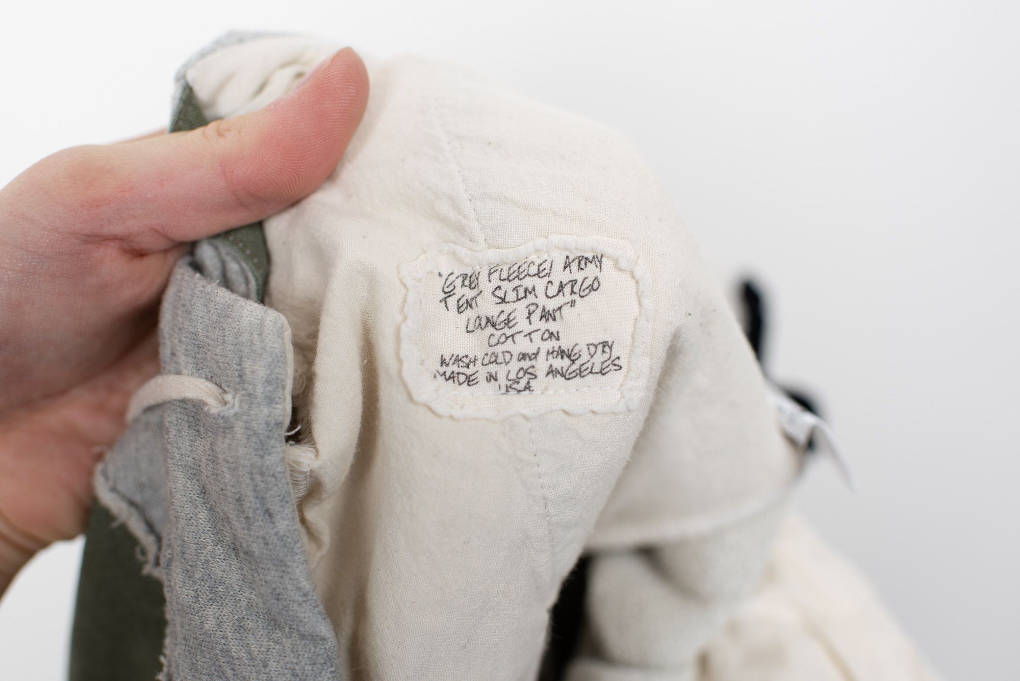 Greg Lauren Grey fleece / army tent slim cargo lounge pant Size US 30 / EU 46 - 12 Thumbnail