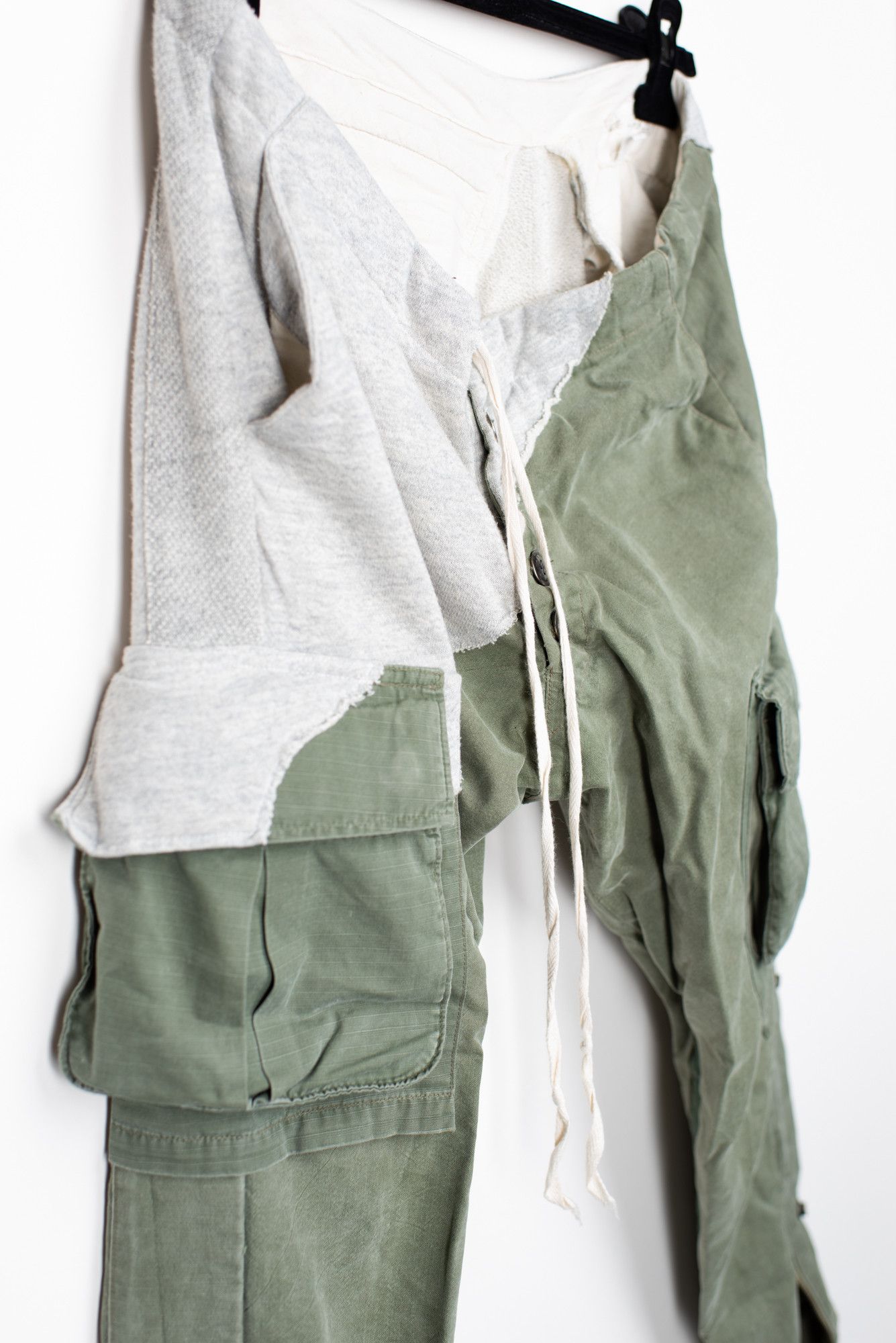 Greg Lauren Grey fleece / army tent slim cargo lounge pant Size US 30 / EU 46 - 5 Thumbnail