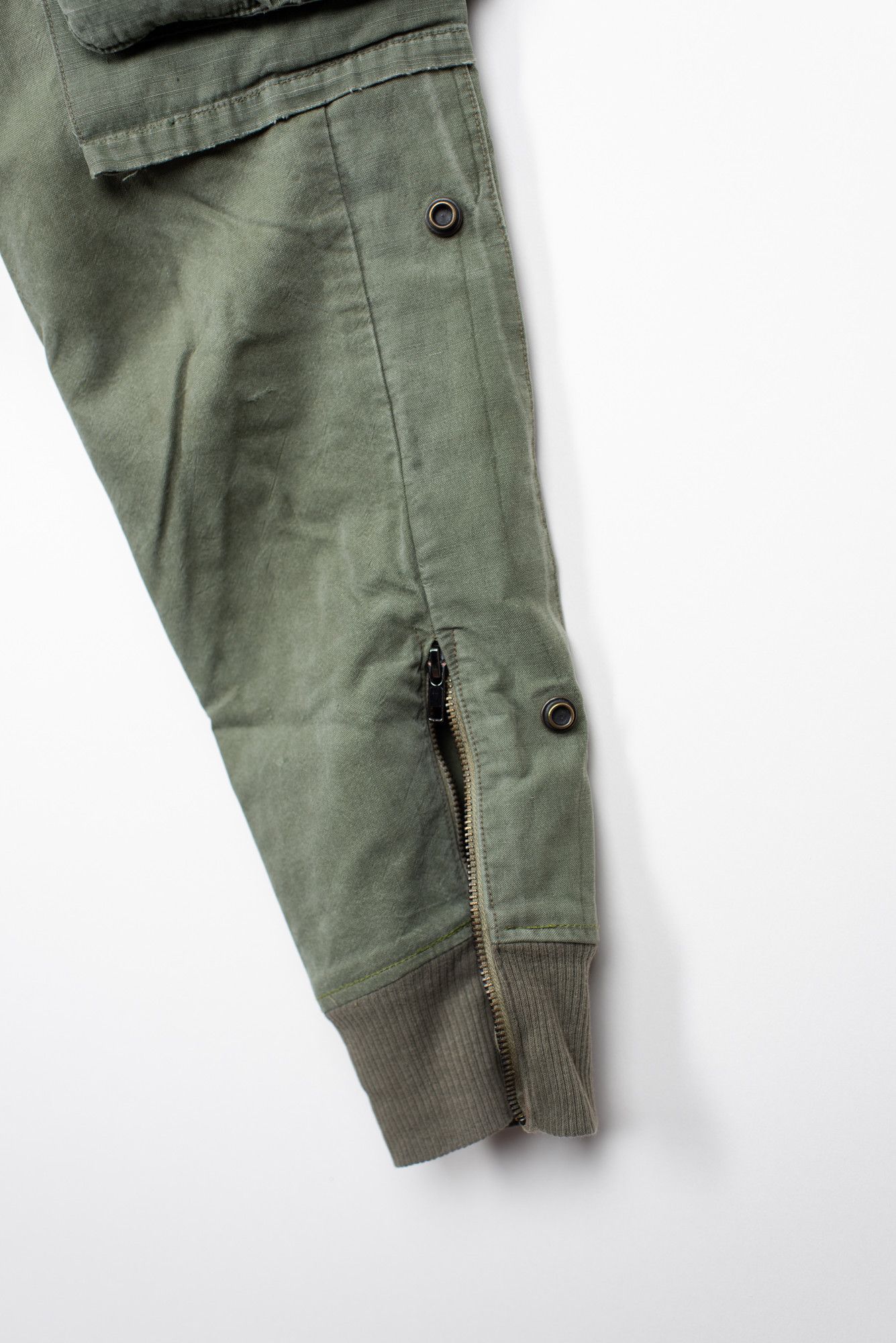 Greg Lauren Grey fleece / army tent slim cargo lounge pant Size US 30 / EU 46 - 4 Thumbnail