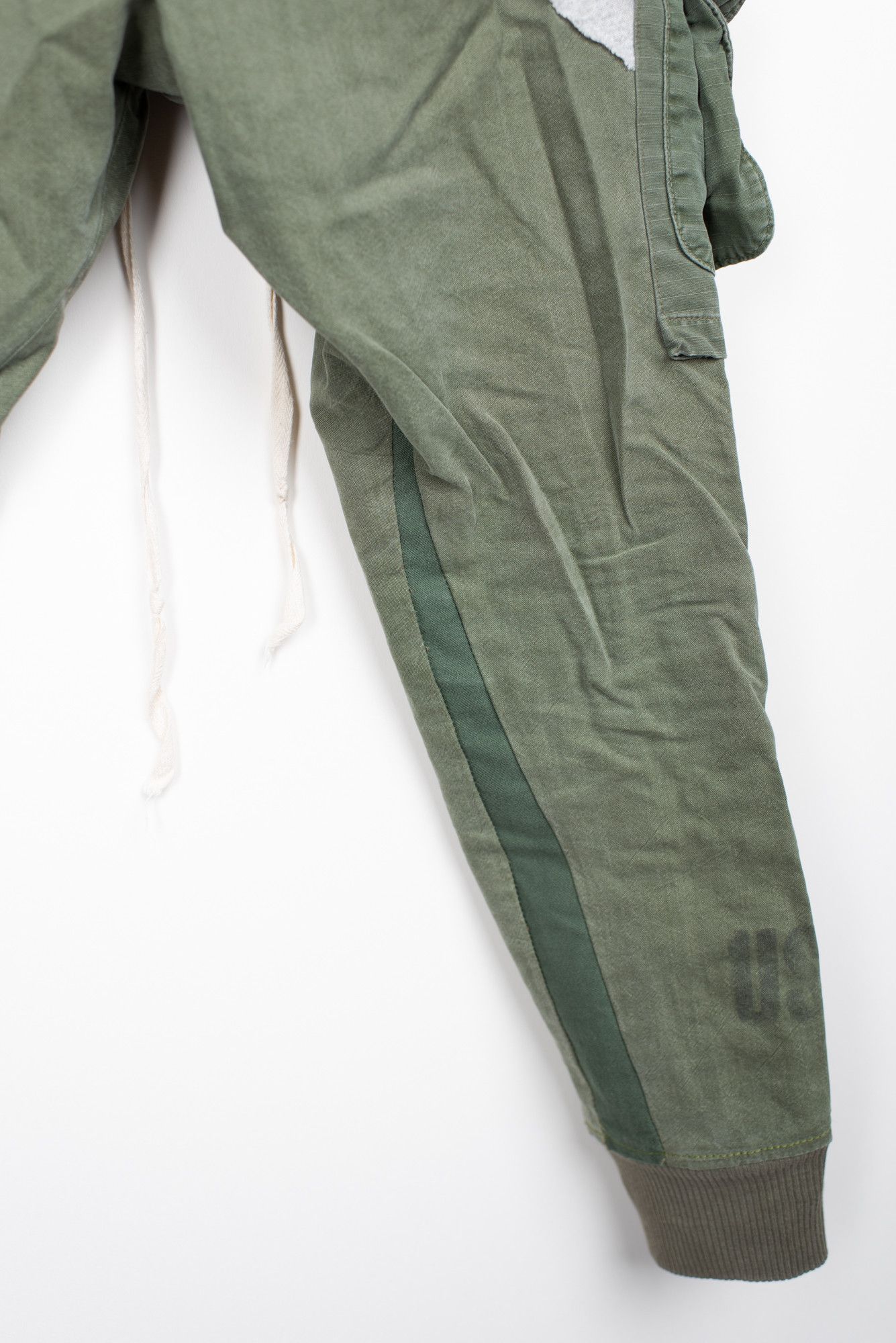 Greg Lauren Grey fleece / army tent slim cargo lounge pant Size US 30 / EU 46 - 11 Thumbnail