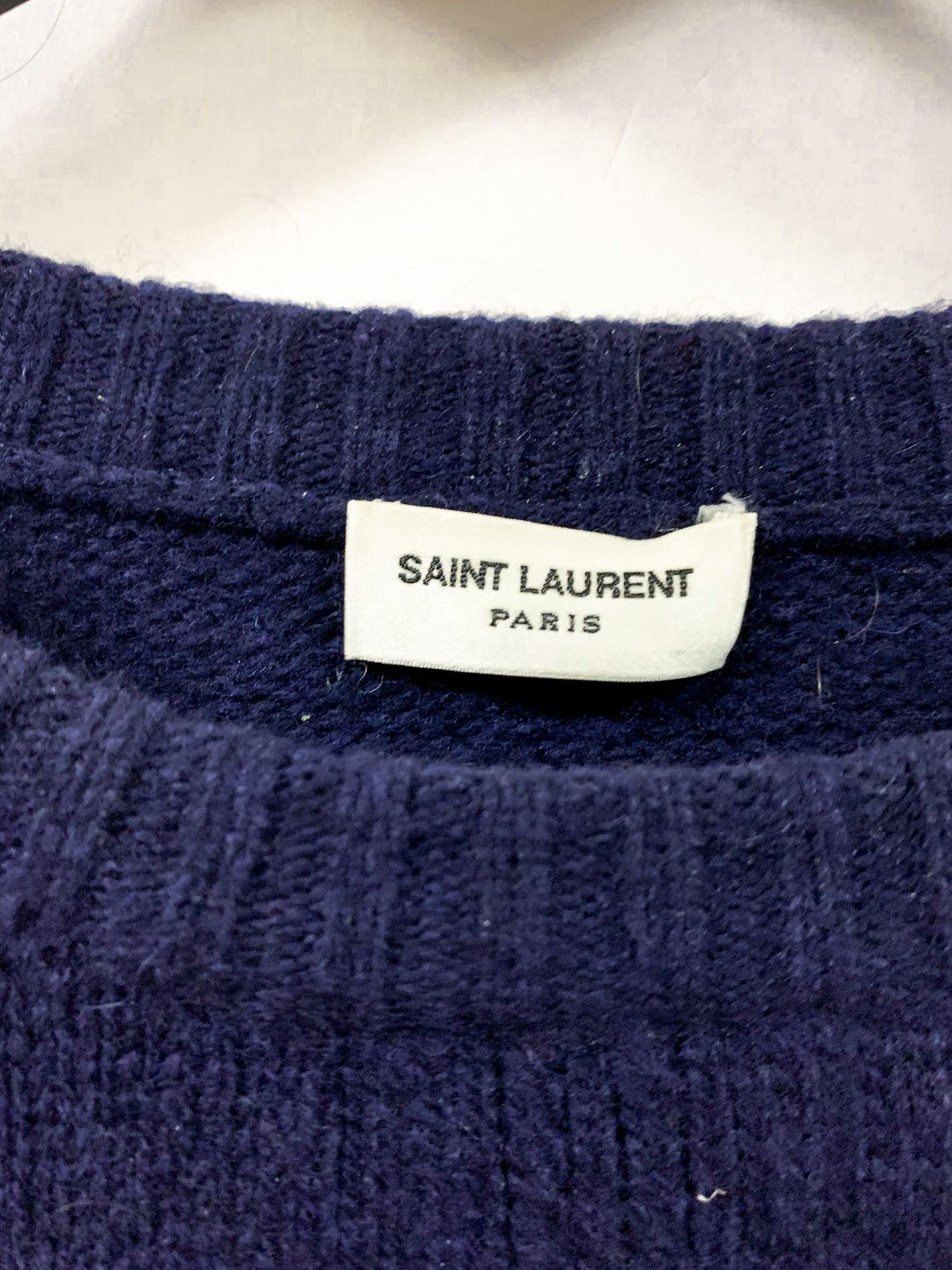 Saint Laurent Paris FW14 Striped Wool Sweater Blue Red White Size US S / EU 44-46 / 1 - 3 Thumbnail