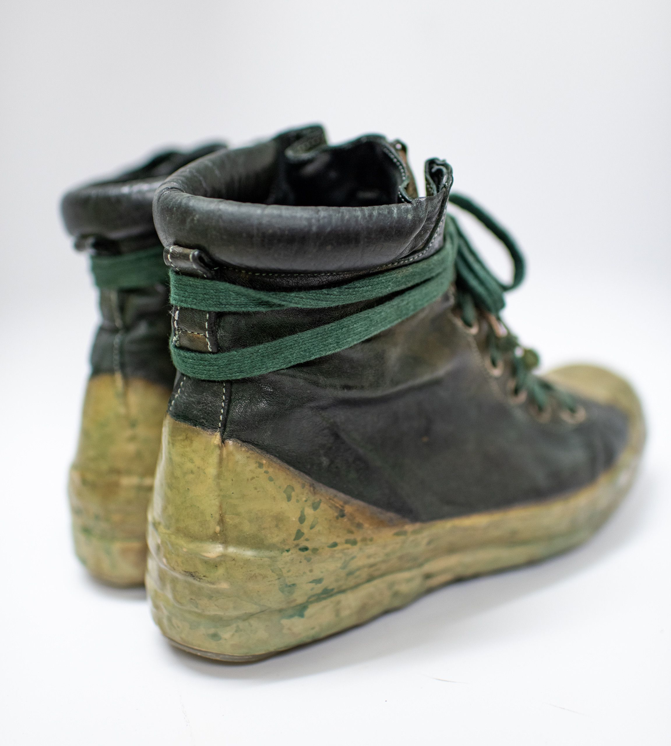 Carol Christian Poell Drip Sneakers (AM/2524), BLACK w/Green Drip Size US 9 / EU 42 - 2 Thumbnail