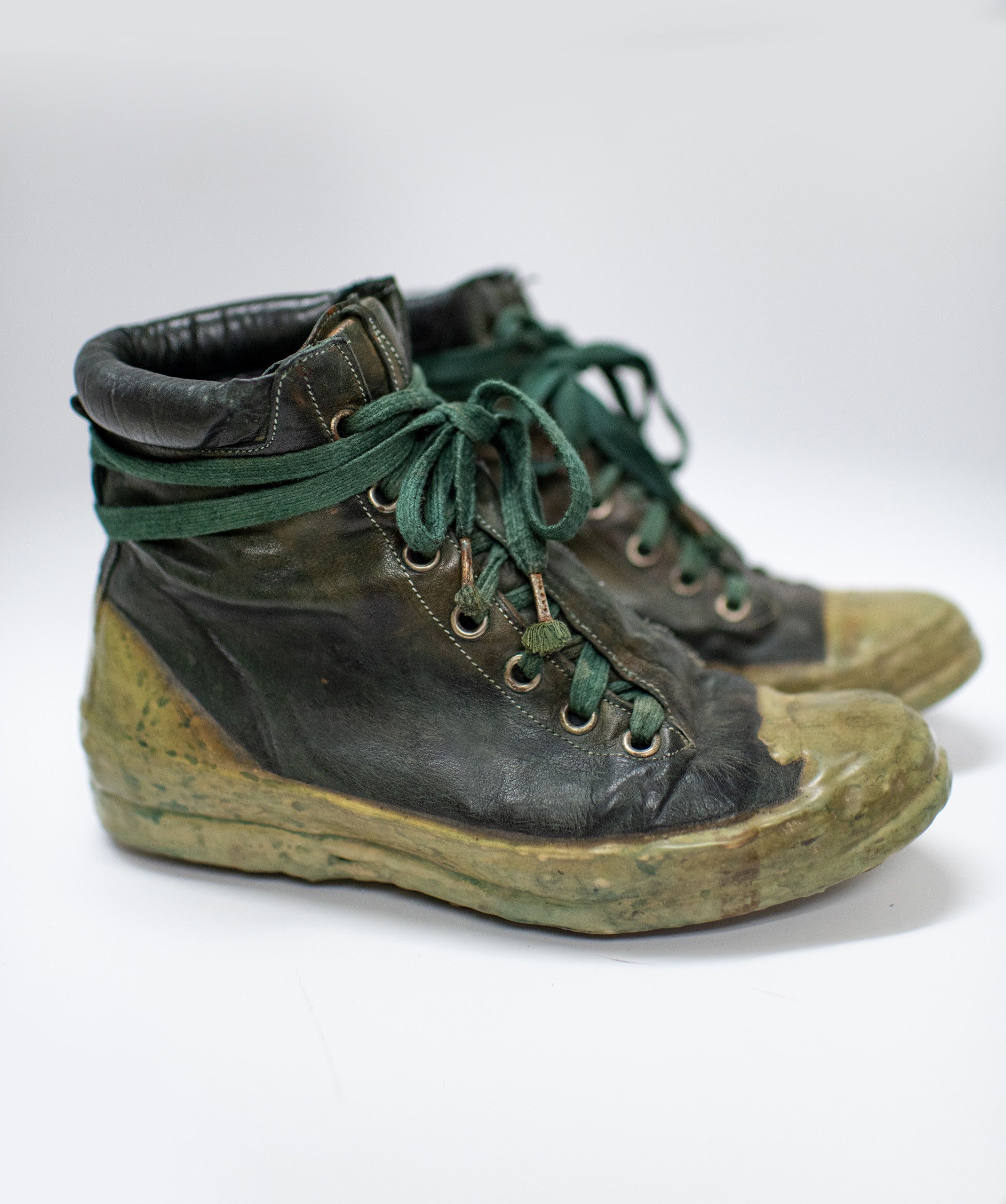 Carol Christian Poell Drip Sneakers (AM/2524), BLACK w/Green Drip Size US 9 / EU 42 - 1 Thumbnail
