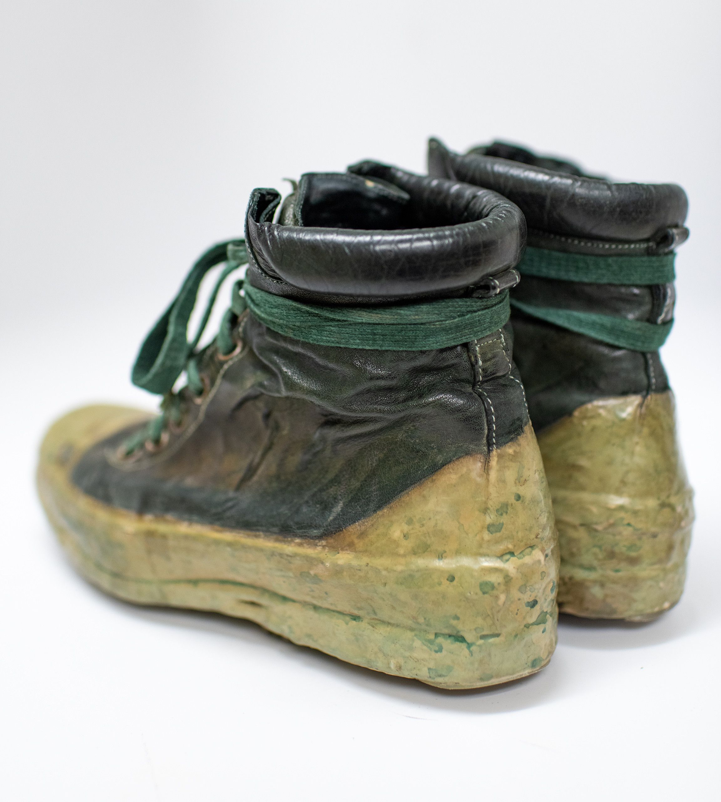 Carol Christian Poell Drip Sneakers (AM/2524), BLACK w/Green Drip Size US 9 / EU 42 - 4 Thumbnail