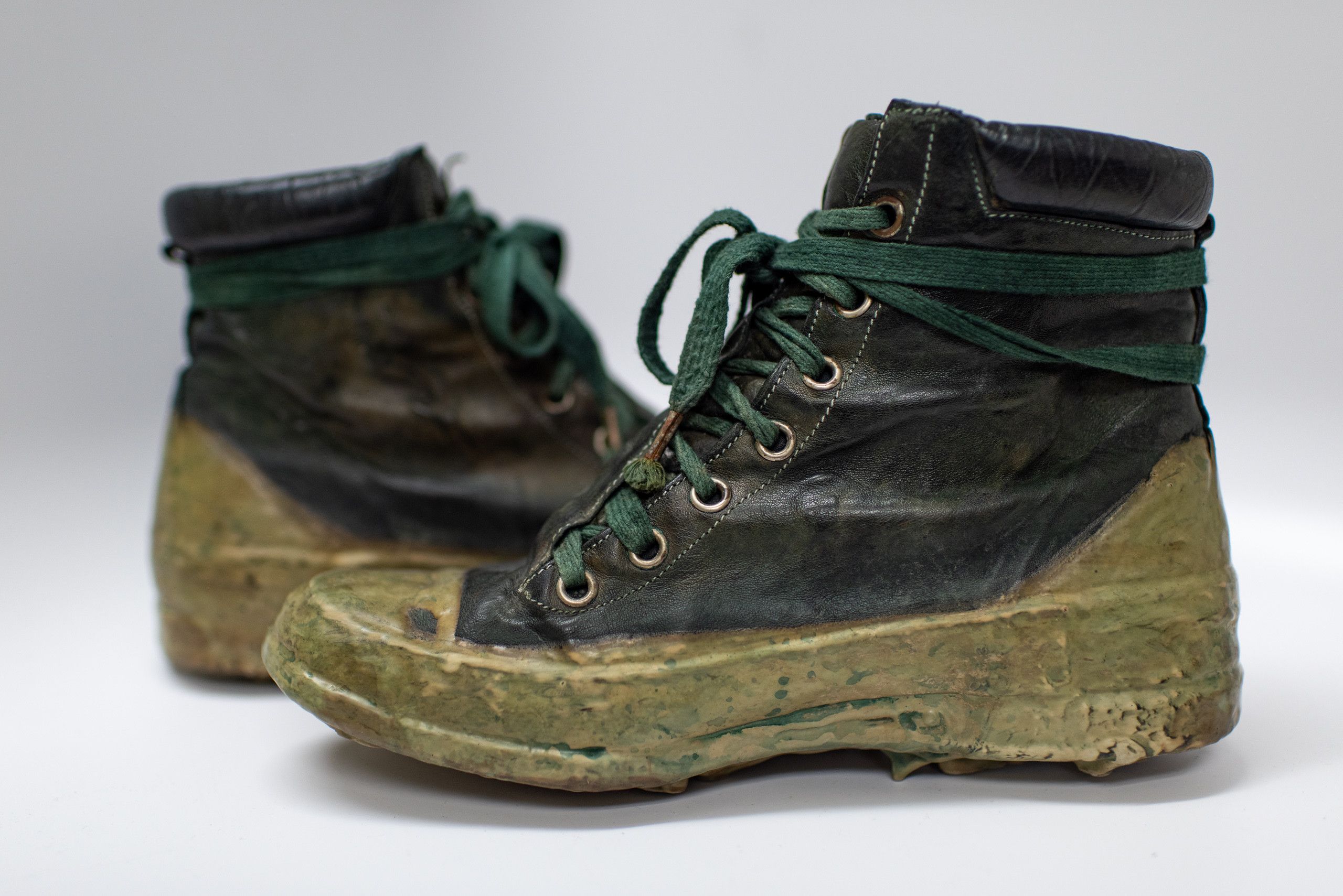 Carol Christian Poell Drip Sneakers (AM/2524), BLACK w/Green Drip Size US 9 / EU 42 - 16 Thumbnail