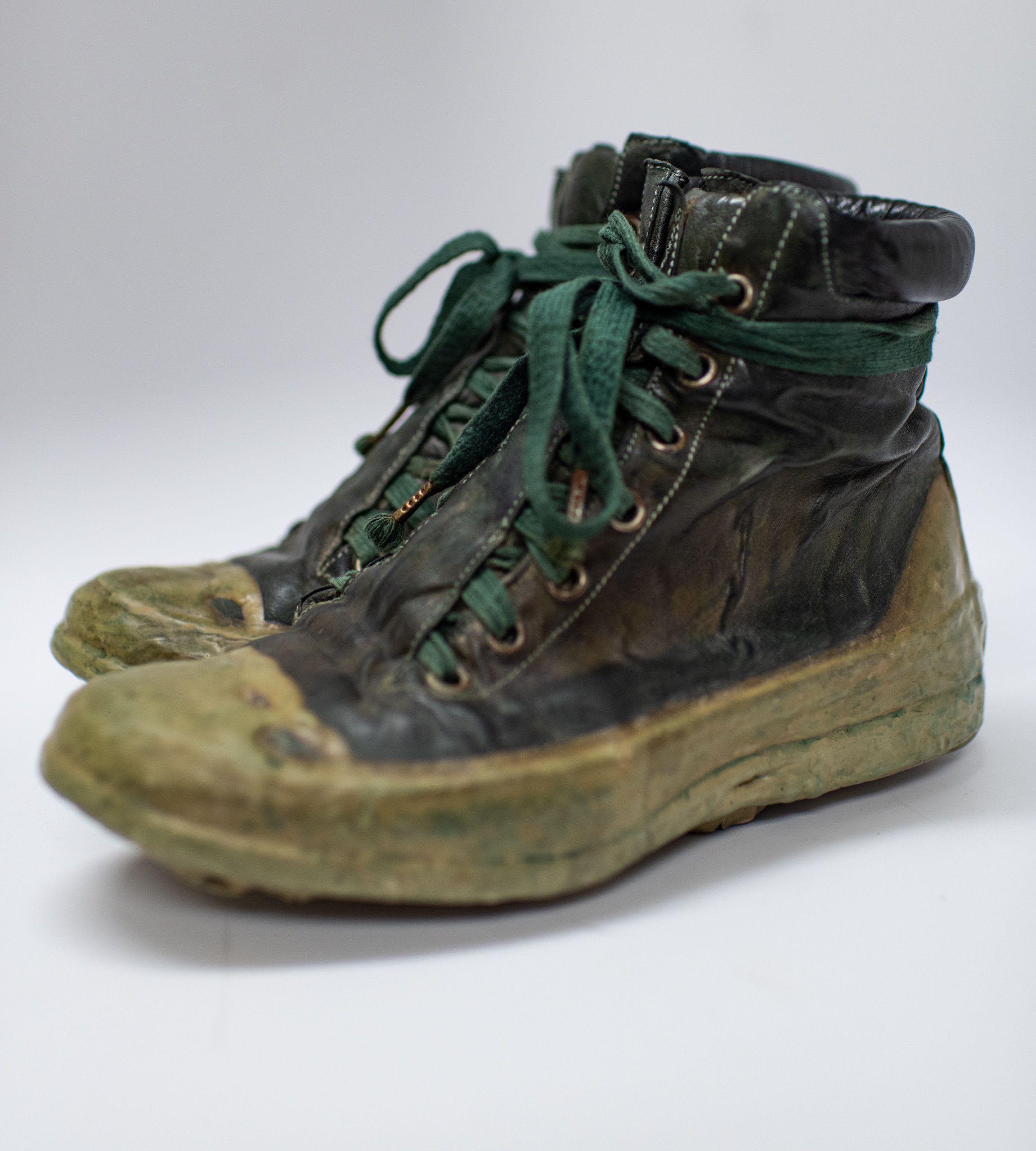 Carol Christian Poell Drip Sneakers (AM/2524), BLACK w/Green Drip Size US 9 / EU 42 - 5 Thumbnail