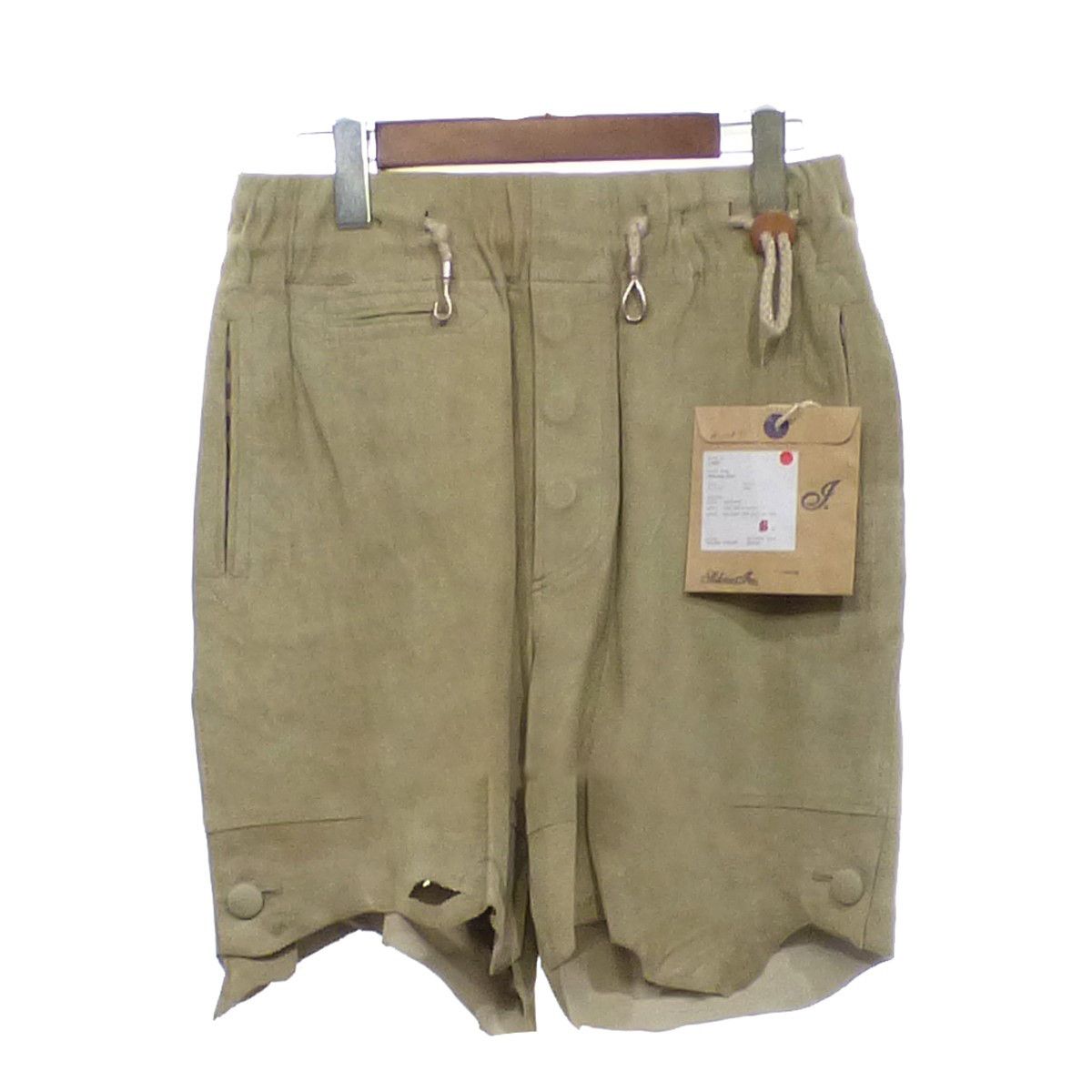 Takahiromiyashita The Soloist. rough out suede shorts beige Size US 30 / EU 46 - 2 Thumbnail