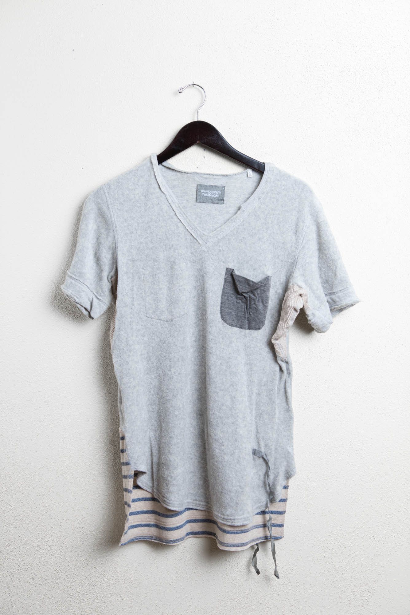 Takahiromiyashita The Soloist. V-neck Pocket T-Shirt Grey Size US XS / EU 42 / 0 - 8 Thumbnail