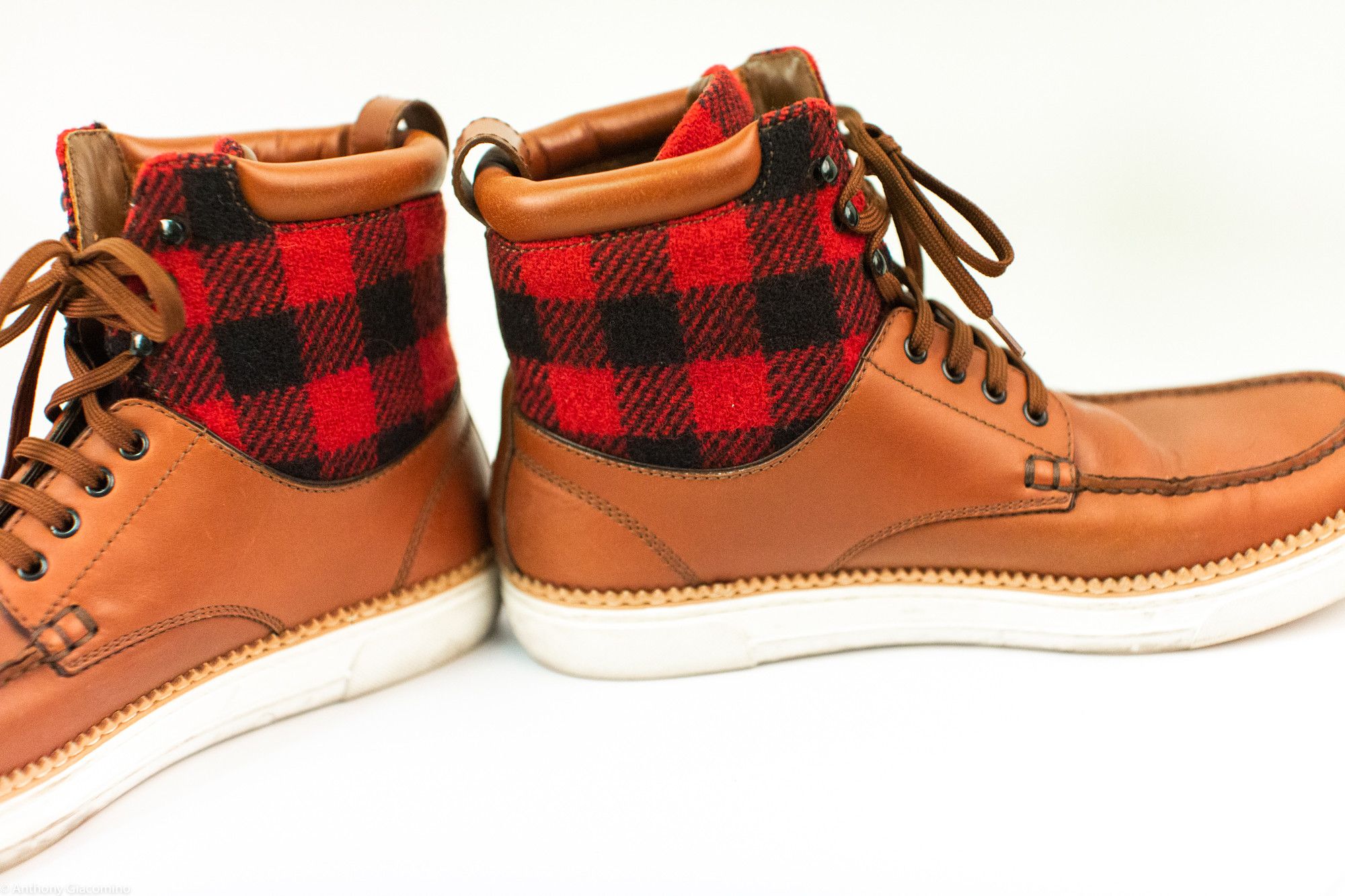 Louis Vuitton Check Pattern High-cut Shoes Boots Brown/red Leather Size US 9.5 / EU 42-43 - 9 Thumbnail