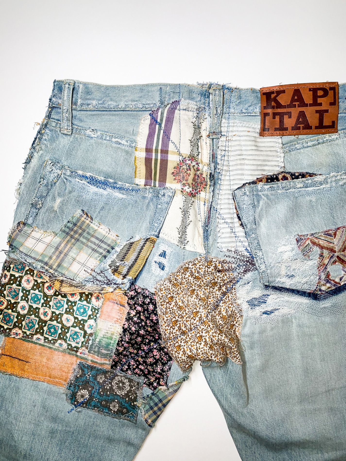 Kapital KAPITAL "Happy Patchwork Tapered" Denim Size US 30 / EU 46 - 10 Thumbnail