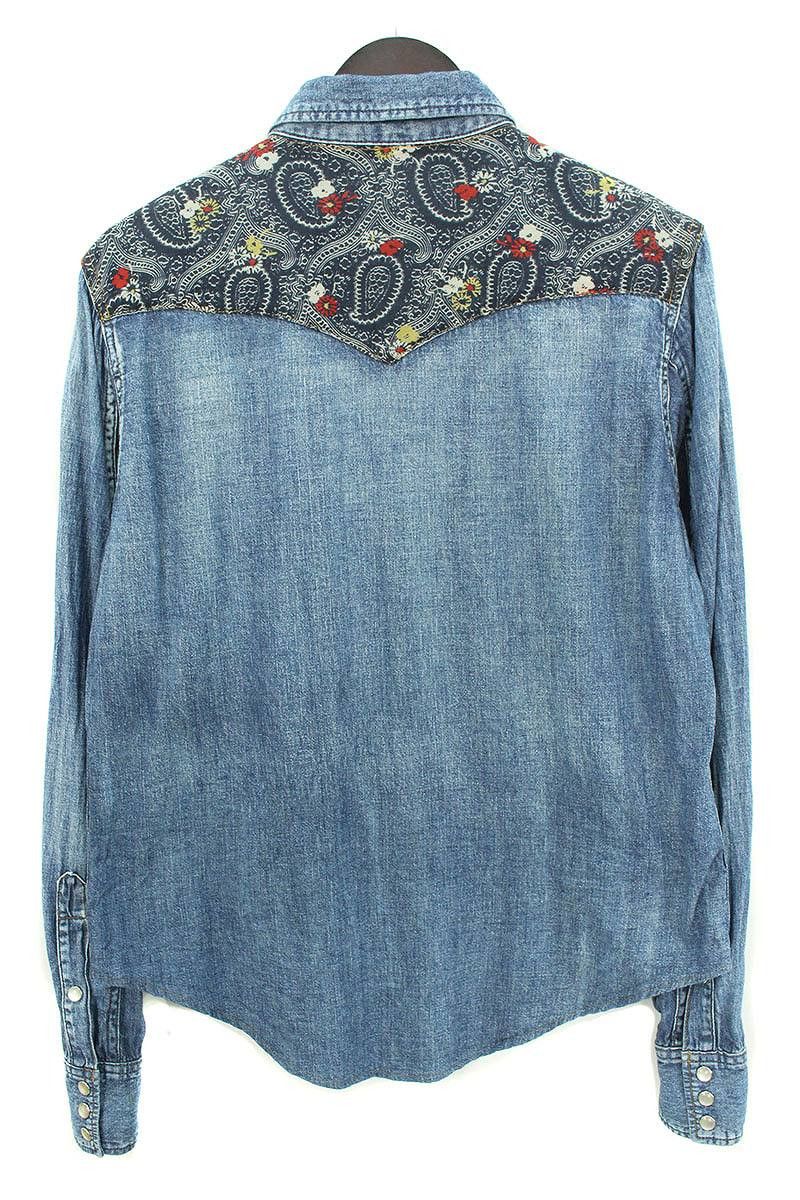 Saint Laurent Paris Western Bandana Denim Shirt Size US S / EU 44-46 / 1 - 2 Thumbnail