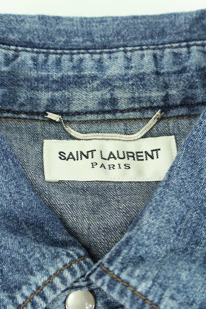 Saint Laurent Paris Western Bandana Denim Shirt Size US S / EU 44-46 / 1 - 3 Thumbnail