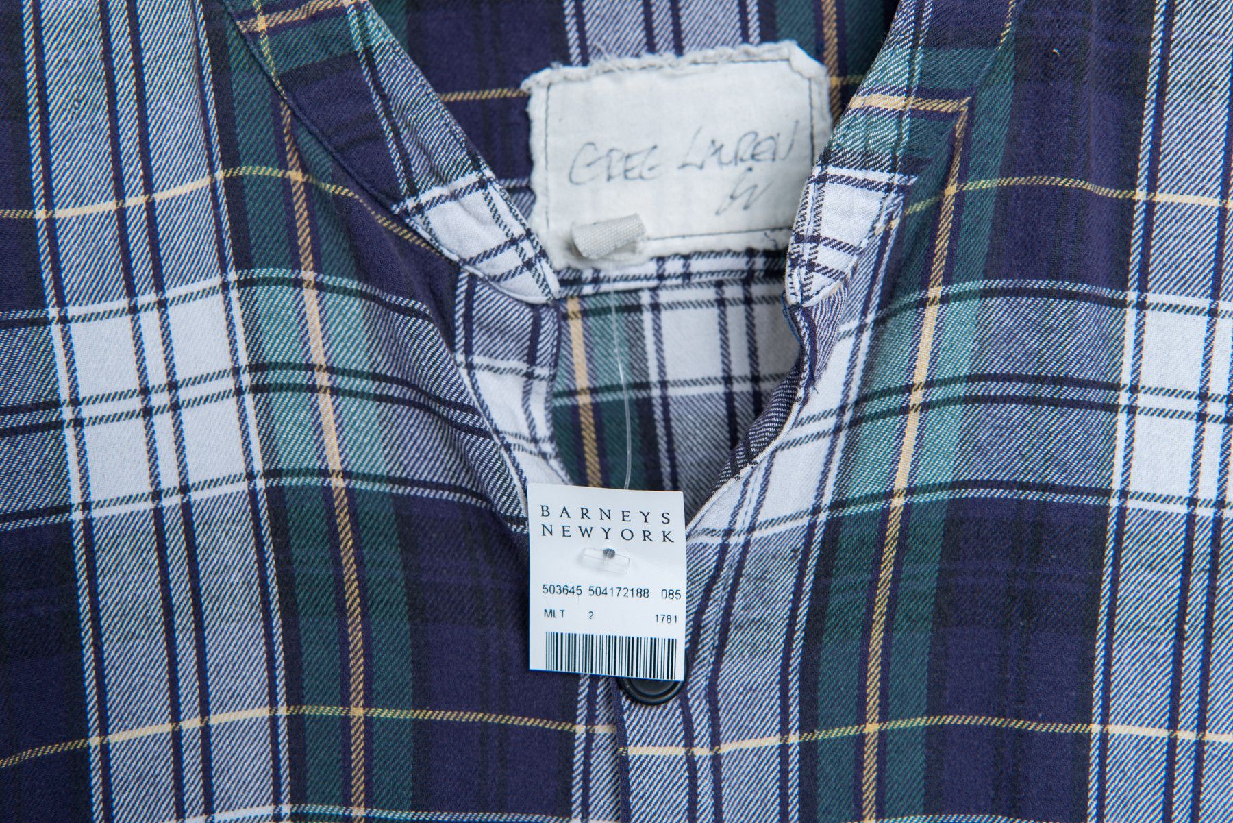Greg Lauren Flannel Studio Shirt w/ Patchwork Size US M / EU 48-50 / 2 - 6 Thumbnail