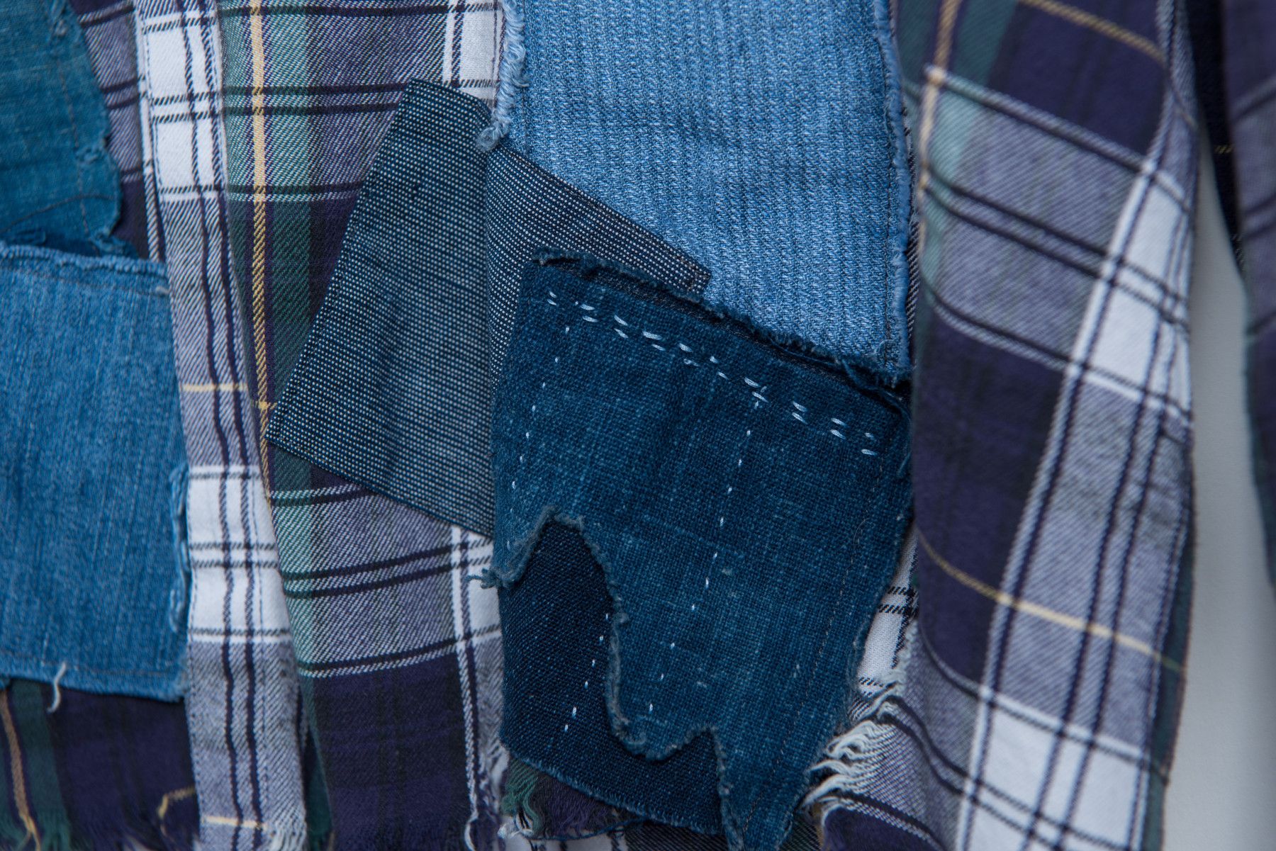 Greg Lauren Flannel Studio Shirt w/ Patchwork Size US M / EU 48-50 / 2 - 3 Thumbnail