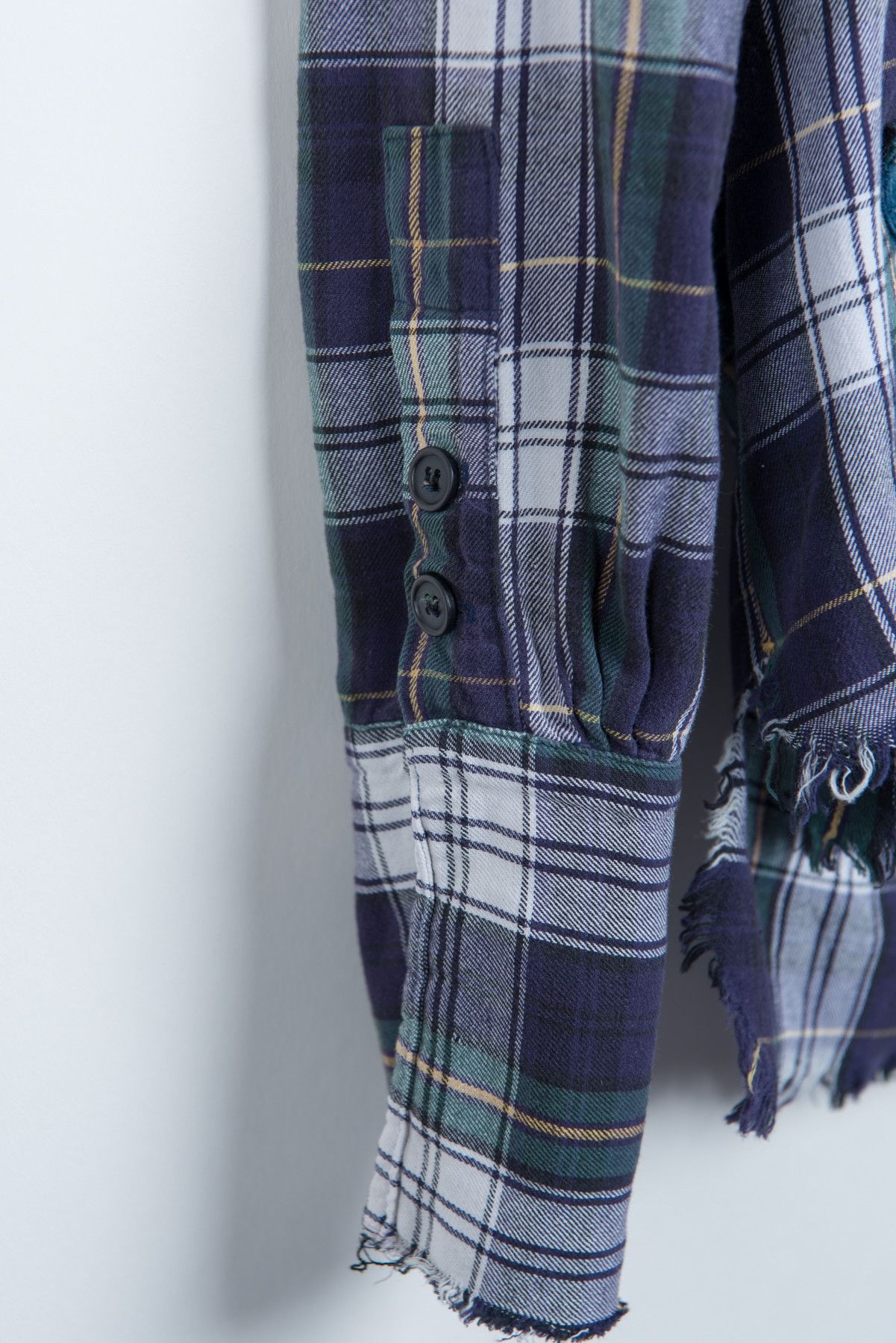 Greg Lauren Flannel Studio Shirt w/ Patchwork Size US M / EU 48-50 / 2 - 8 Thumbnail