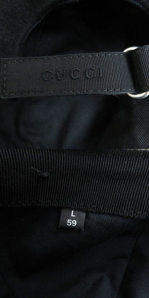 Gucci Felt Snake Bee Embroidered cap Size ONE SIZE - 10 Thumbnail