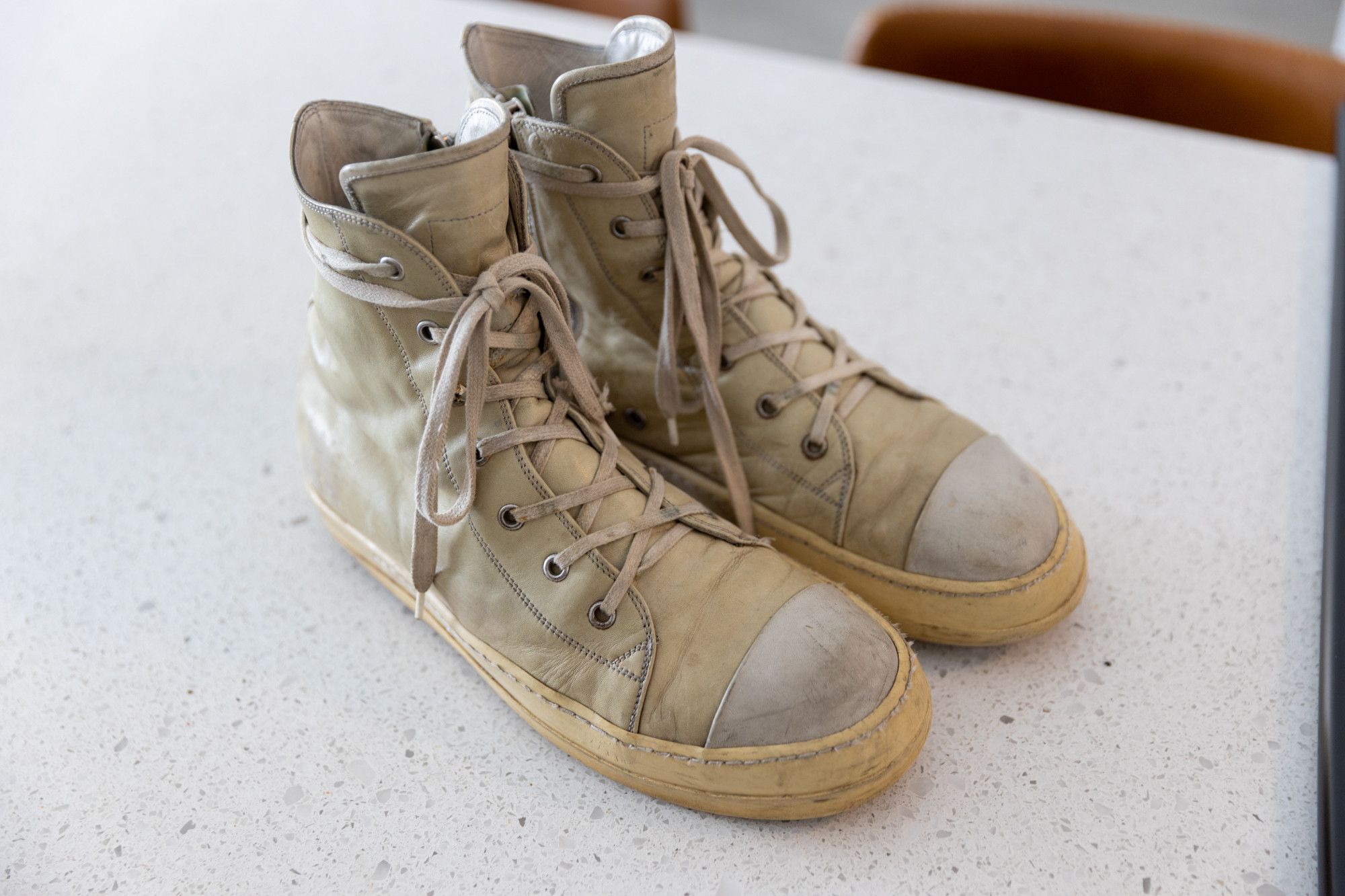 Rick Owens Deceased Leather Milk Ramones Size US 9.5 / EU 42-43 - 12 Thumbnail