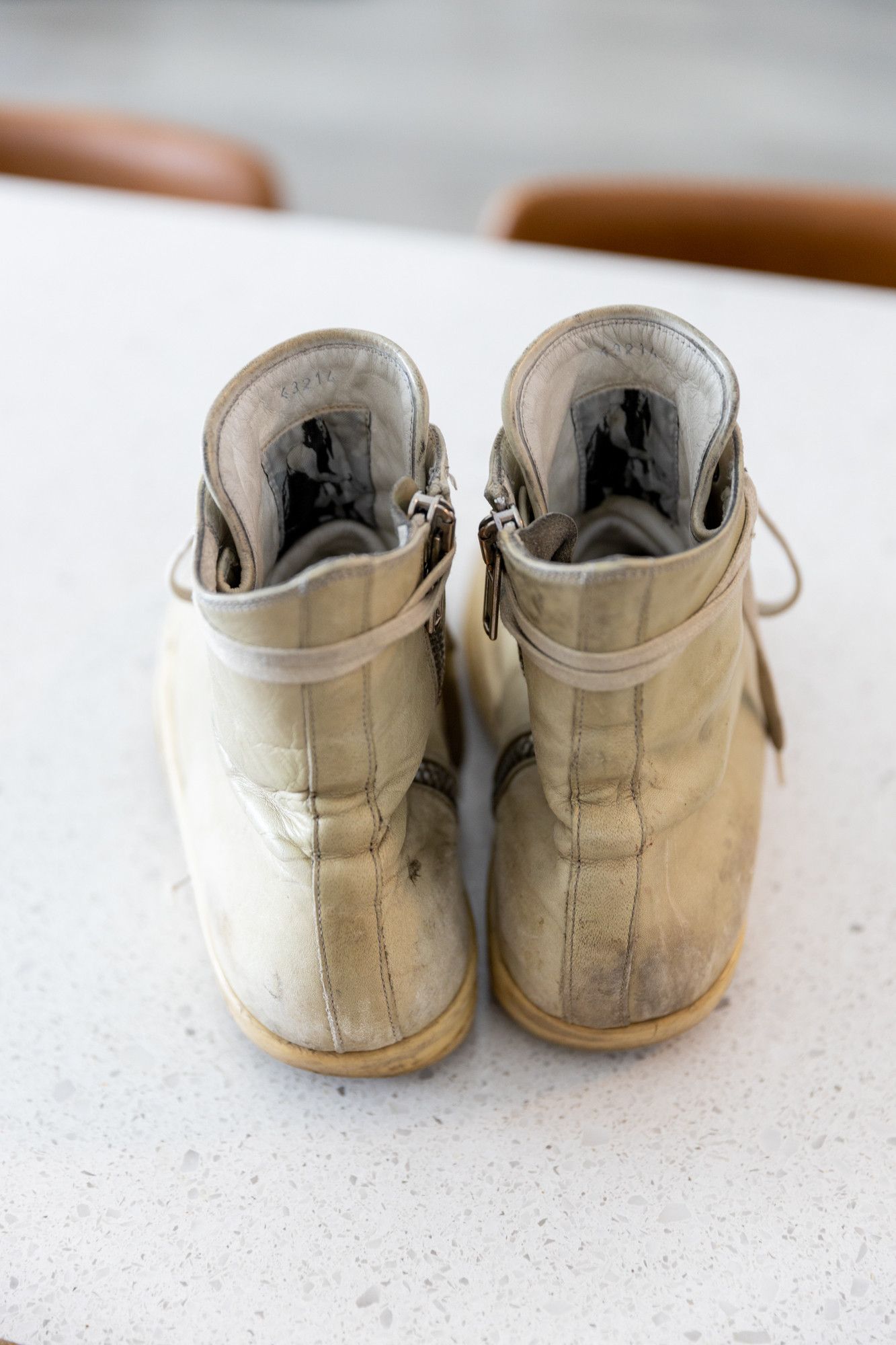 Rick Owens Deceased Leather Milk Ramones Size US 9.5 / EU 42-43 - 4 Thumbnail