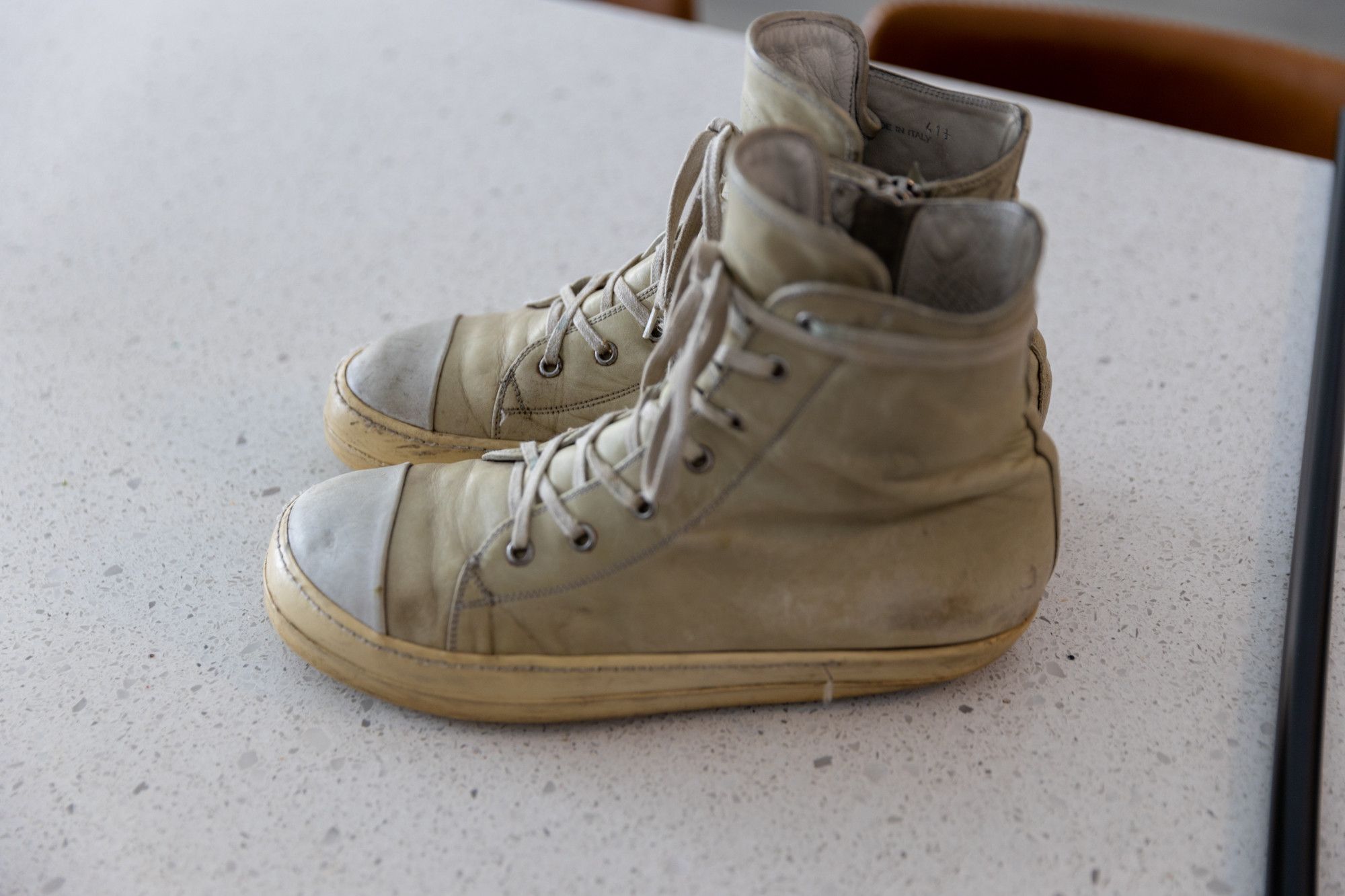 Rick Owens Deceased Leather Milk Ramones Size US 9.5 / EU 42-43 - 3 Thumbnail