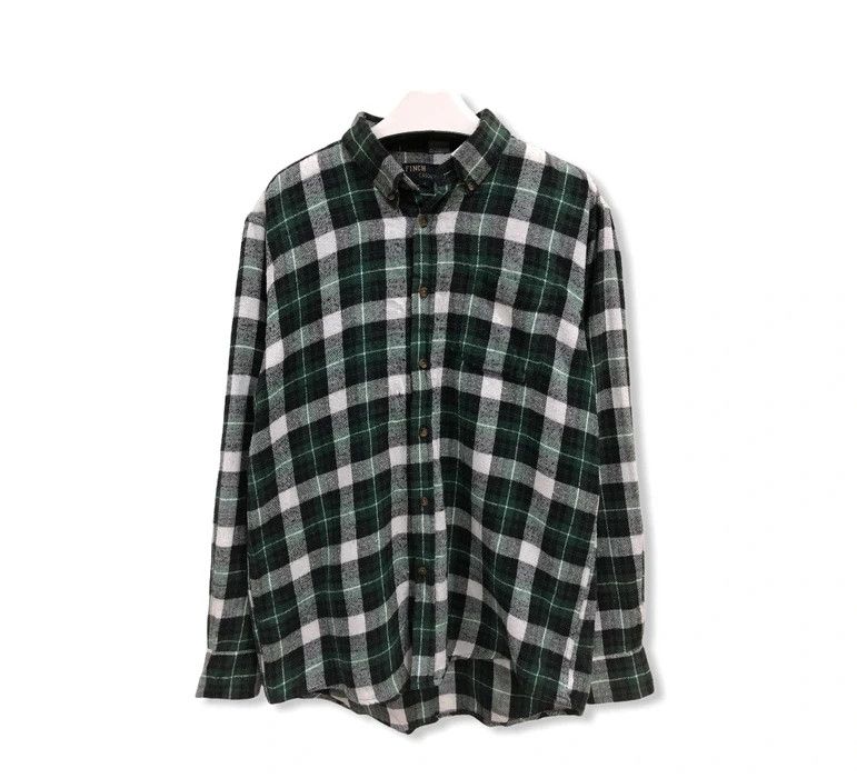 Flannel × Vintage Vintage Finch Plaid Tartan Flannel Shirt 👕 Size US M / EU 48-50 / 2 - 1 Thumbnail
