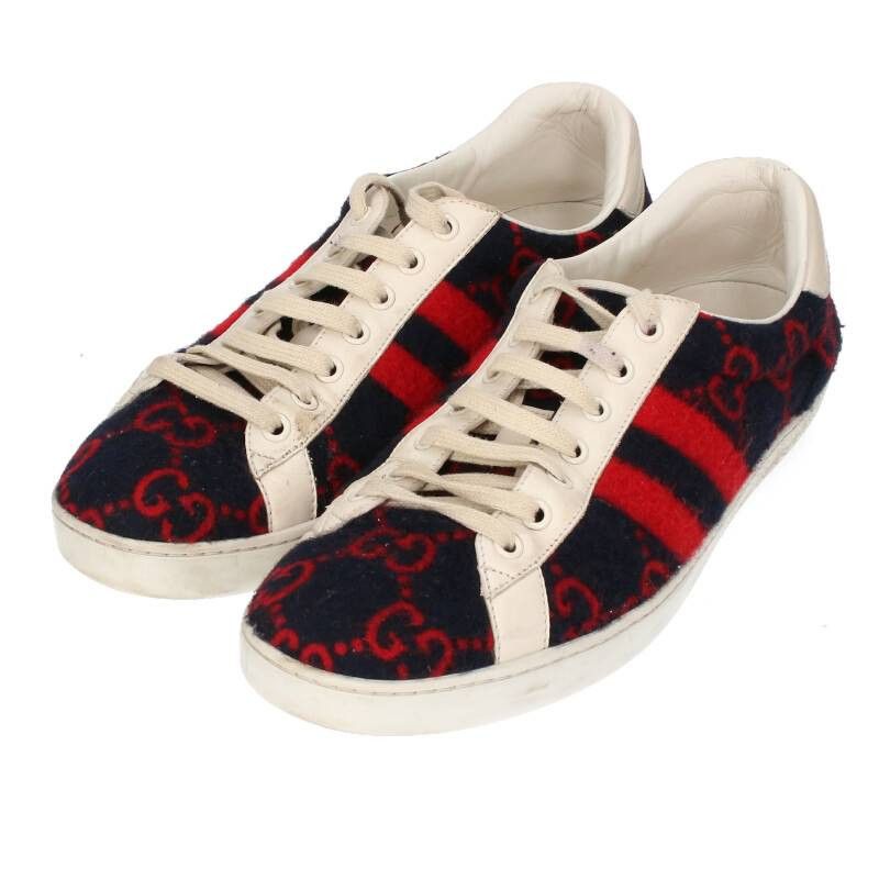 Gucci Felt Low Top GG Motif Sneakers Size US 9 / EU 42 - 6 Thumbnail