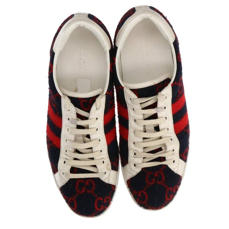 Gucci Felt Low Top GG Motif Sneakers Size US 9 / EU 42 - 7 Thumbnail