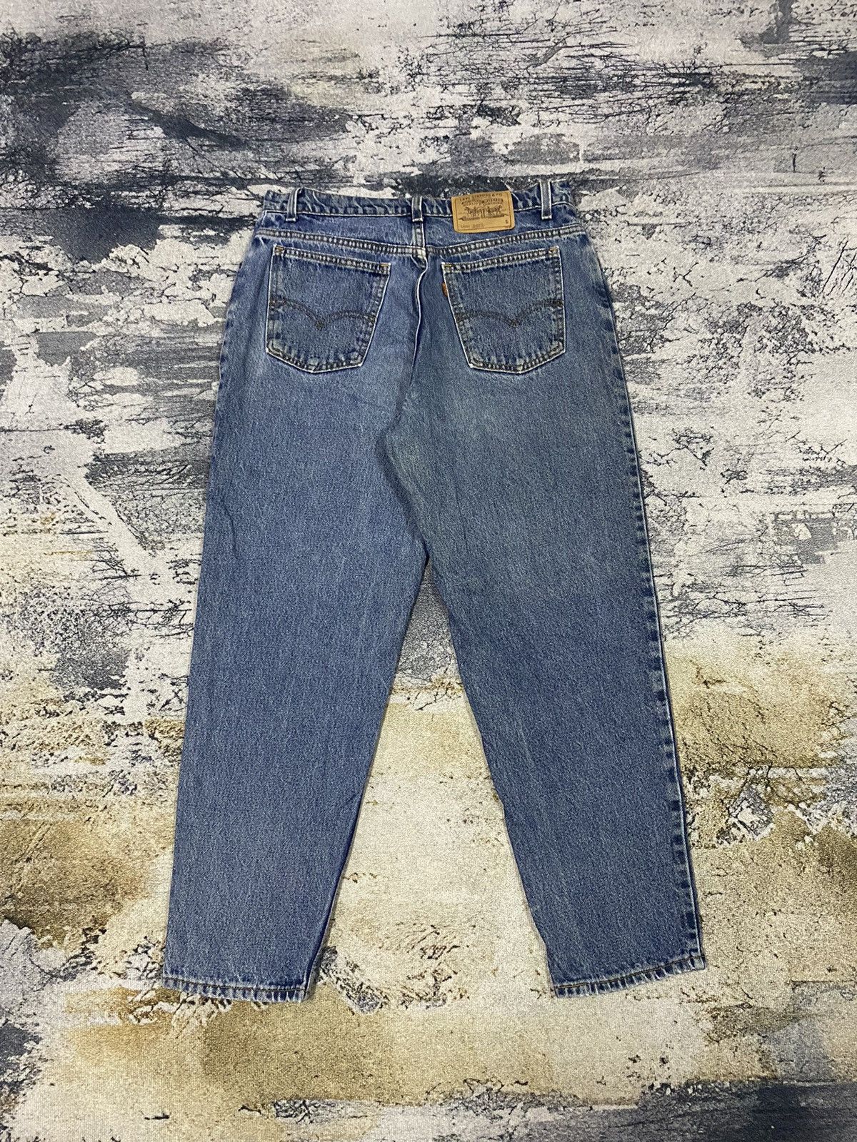 Levi's × Vintage Vintage Levis 950 15951 Orange Tab Denim Jeans Size US 33 - 2 Thumbnail