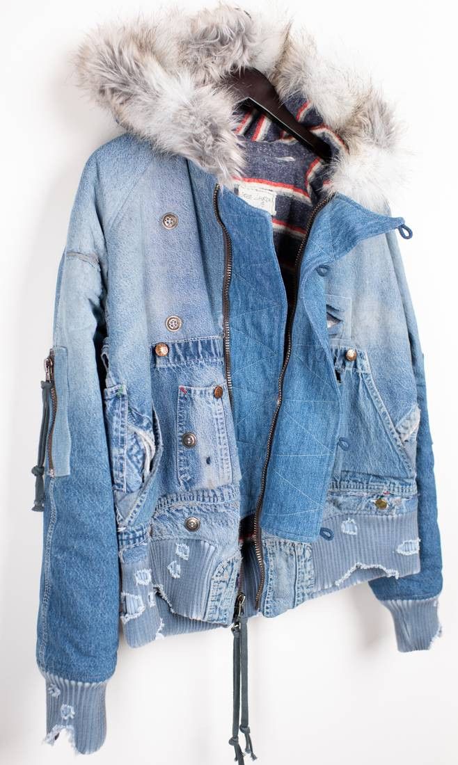 Greg Lauren Brand New Denim Flight Jacket Size US M / EU 48-50 / 2 - 2 Thumbnail