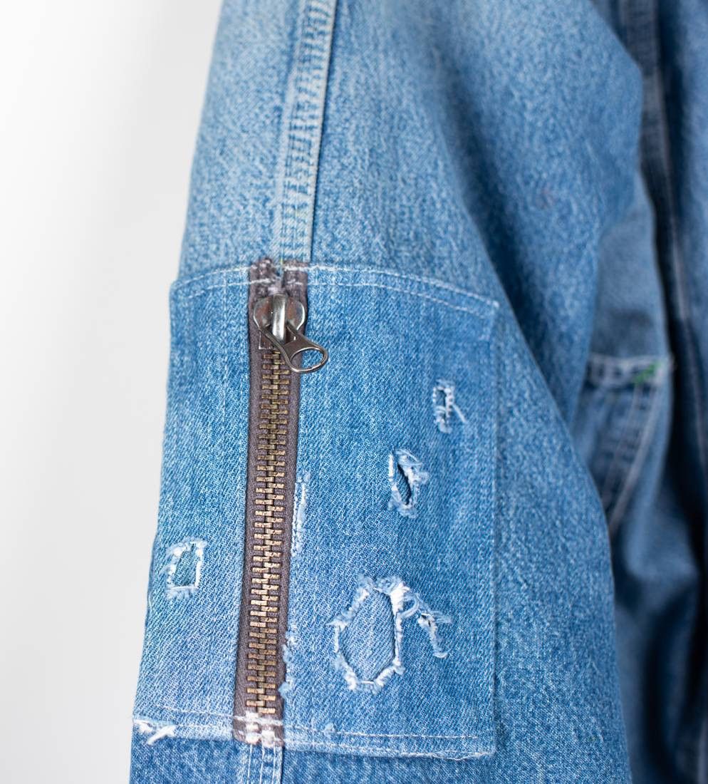 Greg Lauren Brand New Denim Flight Jacket Size US M / EU 48-50 / 2 - 19 Thumbnail