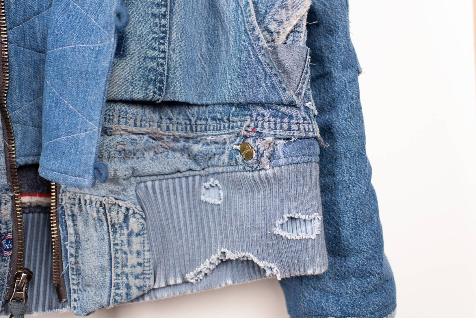 Greg Lauren Brand New Denim Flight Jacket Size US M / EU 48-50 / 2 - 7 Thumbnail