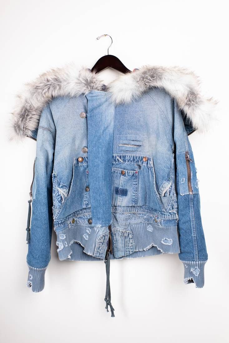 Greg Lauren Brand New Denim Flight Jacket Size US M / EU 48-50 / 2 - 23 Thumbnail