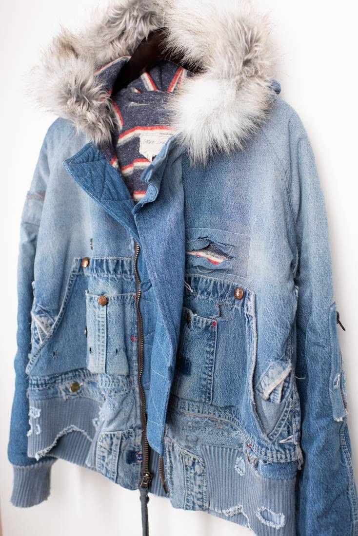 Greg Lauren Brand New Denim Flight Jacket Size US M / EU 48-50 / 2 - 3 Thumbnail