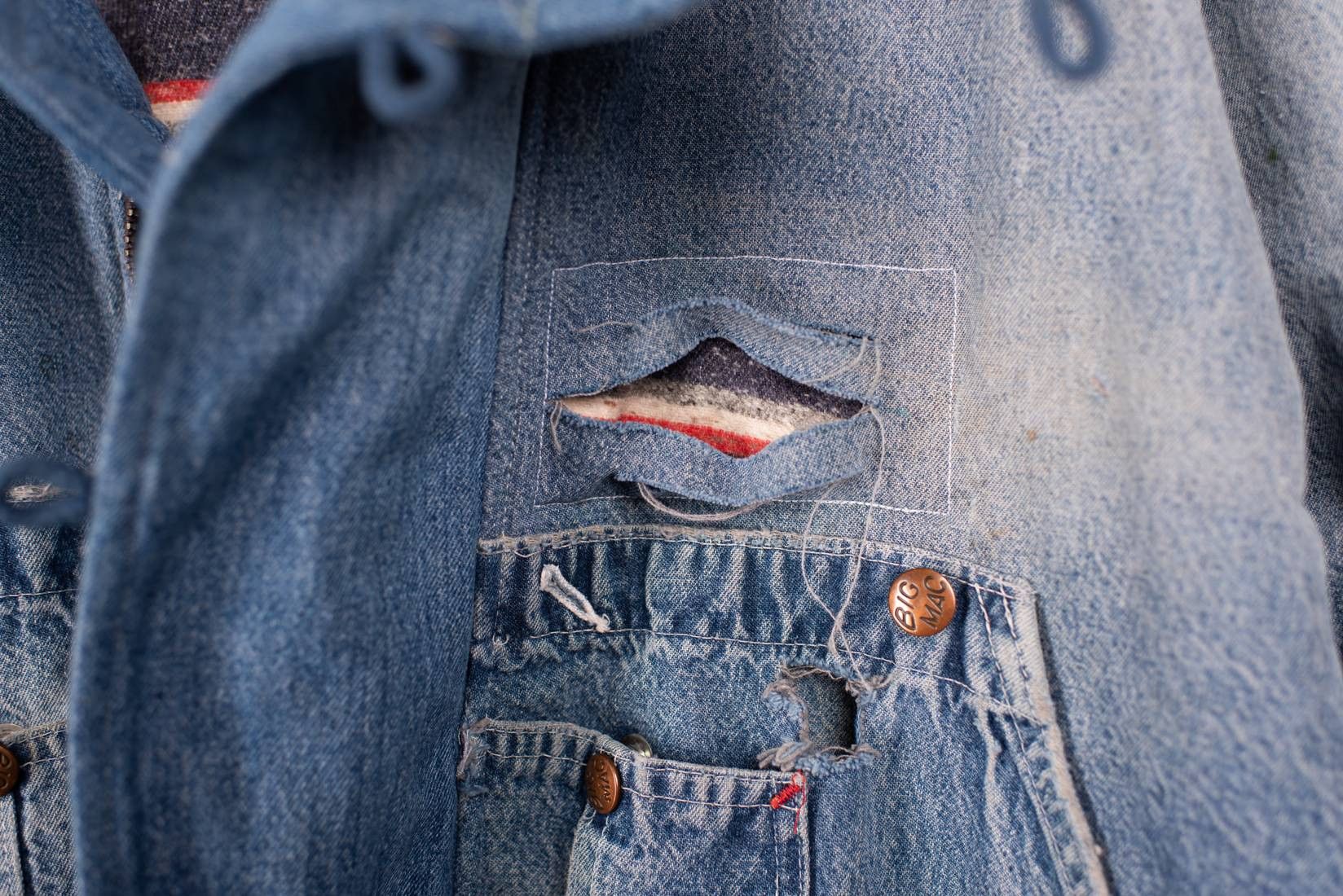 Greg Lauren Brand New Denim Flight Jacket Size US M / EU 48-50 / 2 - 8 Thumbnail