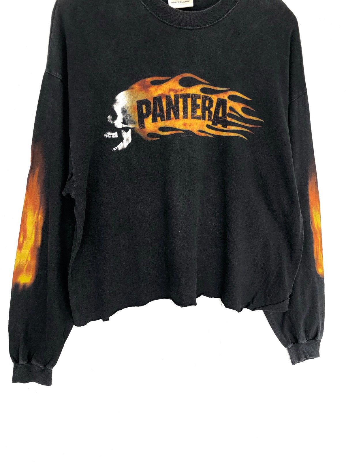 Band Tees 90s Pantera Flame Head Distress LS Shirt Metal Size US L / EU 52-54 / 3 - 5 Thumbnail